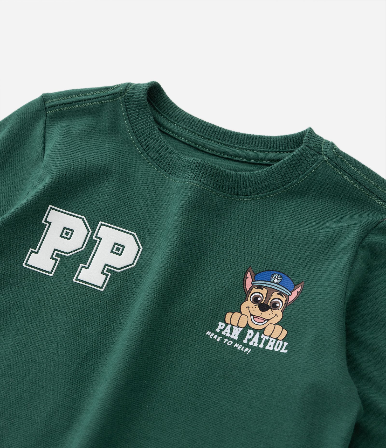 Camiseta Infantil com Estampa Chase Patrulha Canina - Tam 2 a 6 Anos Verde 4