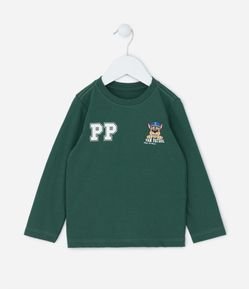 Camiseta Infantil com Estampa Chase Patrulha Canina - Tam 2 a 6 Anos