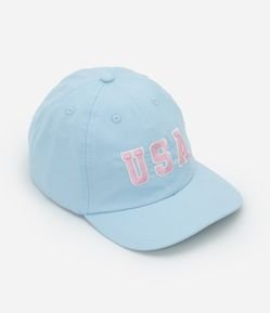 Boné Infantil Aba Reta com Bordado USA - Tam Único