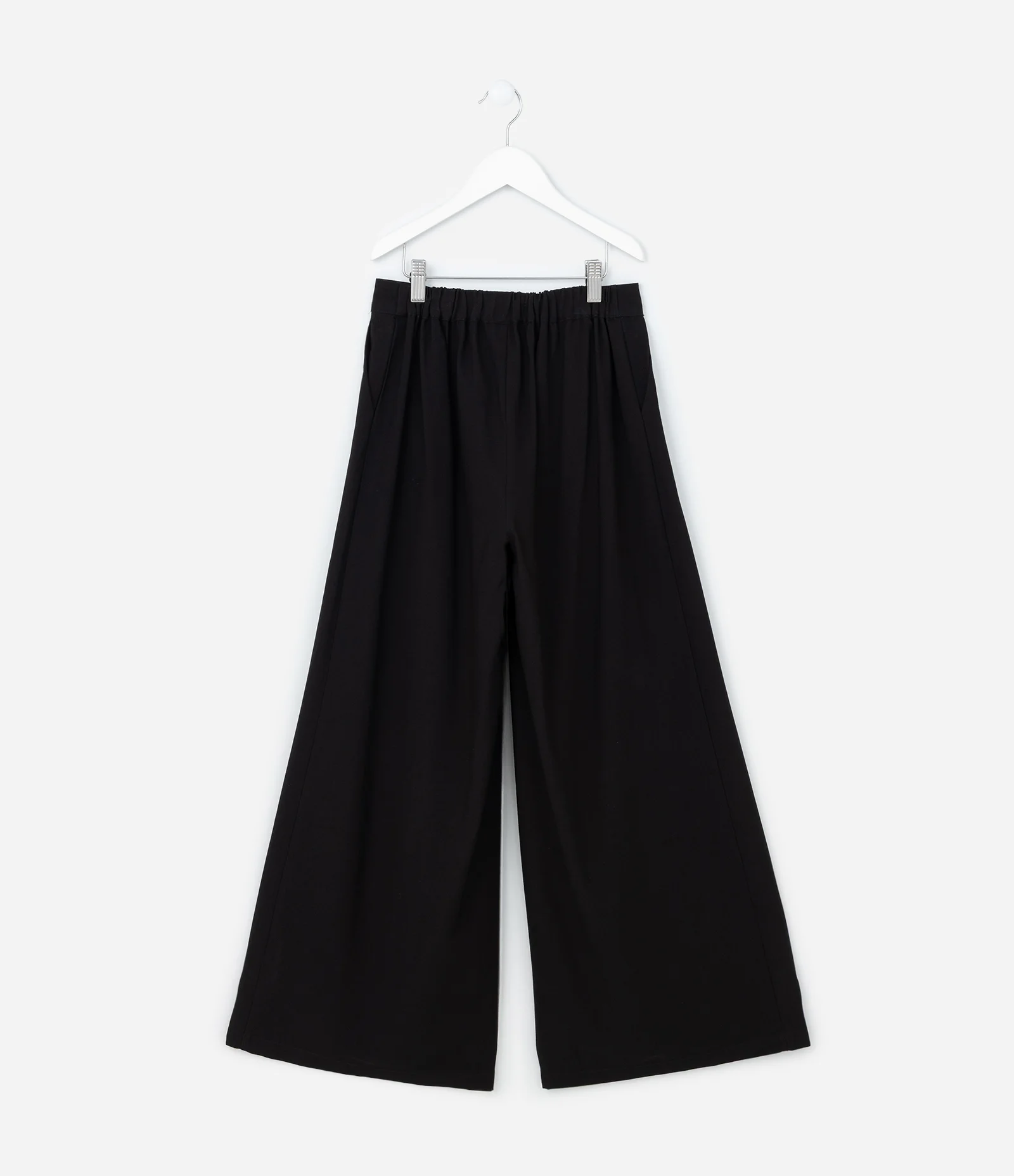 Calça Wide Leg Infantil em Alfaiataria com Pregas - Tam 5 a 14 Anos Preto 2