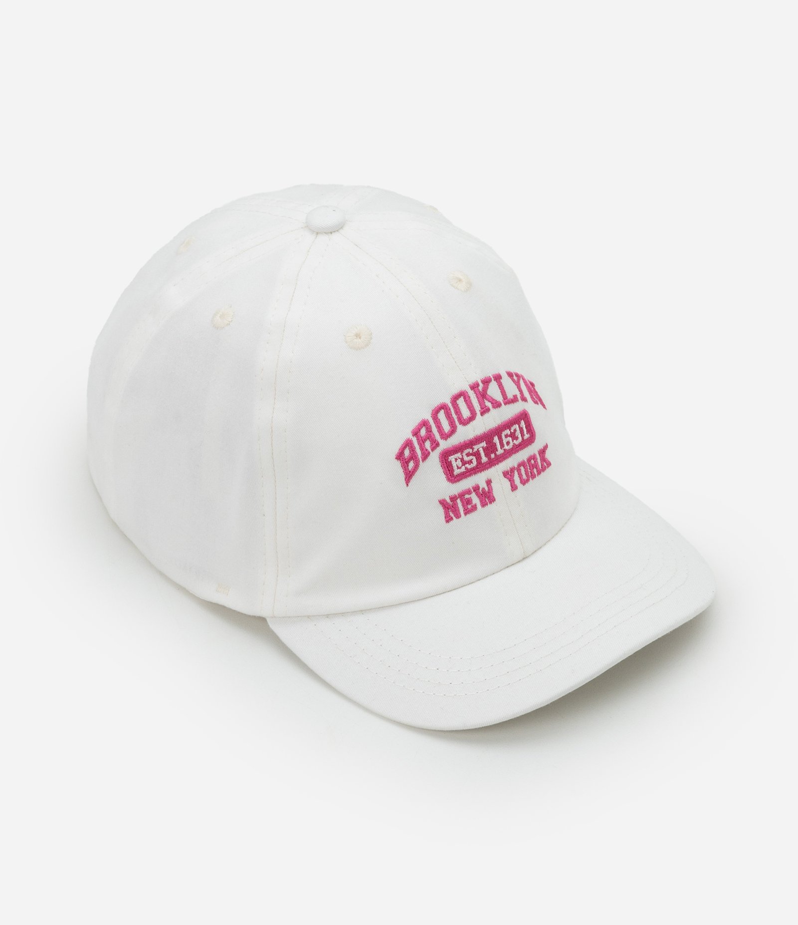 Boné Infantil Aba Reta com Bordado Brooklyn - Tam Único Branco 1