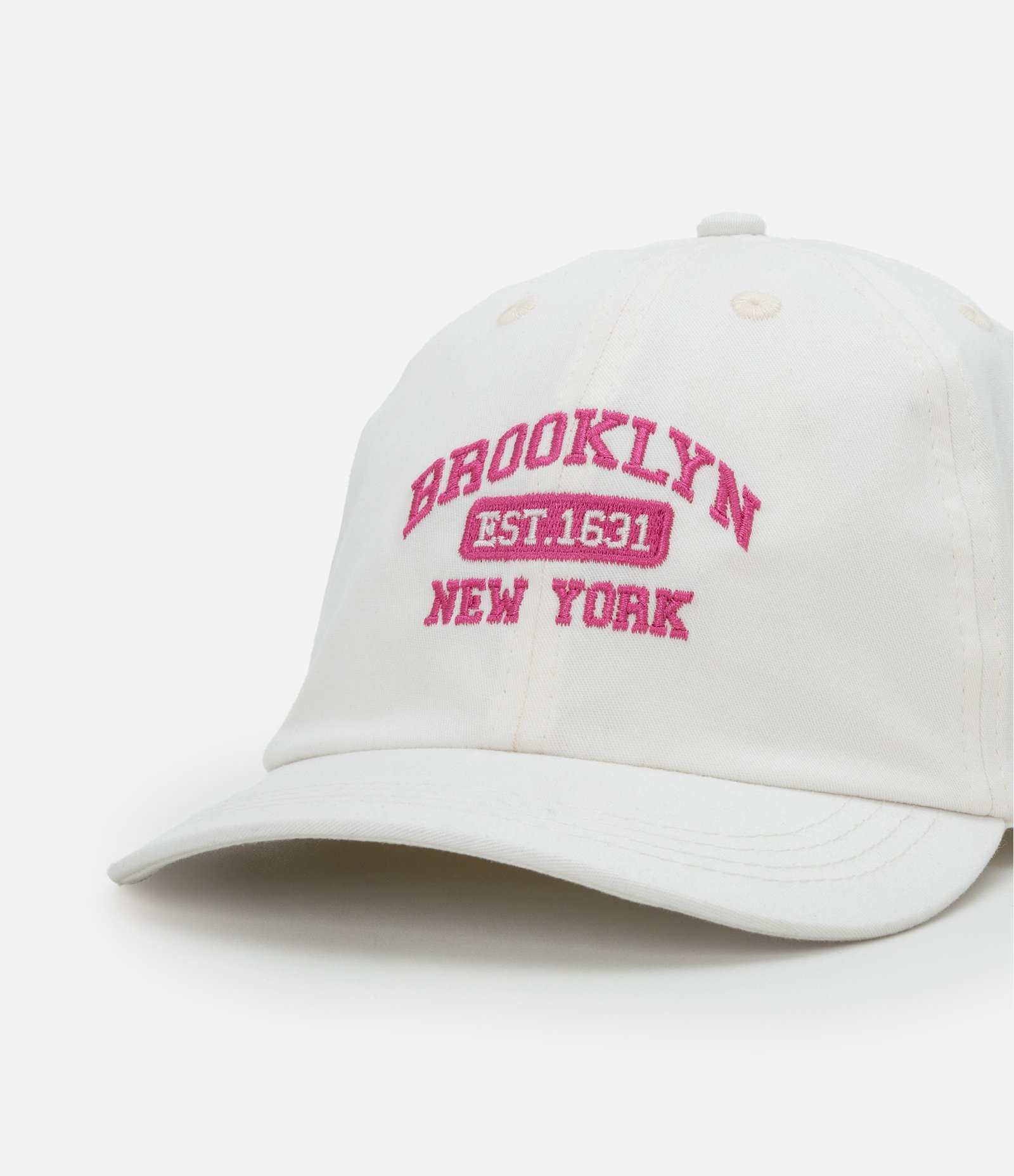 Boné Infantil Aba Reta com Bordado Brooklyn - Tam Único Branco 3