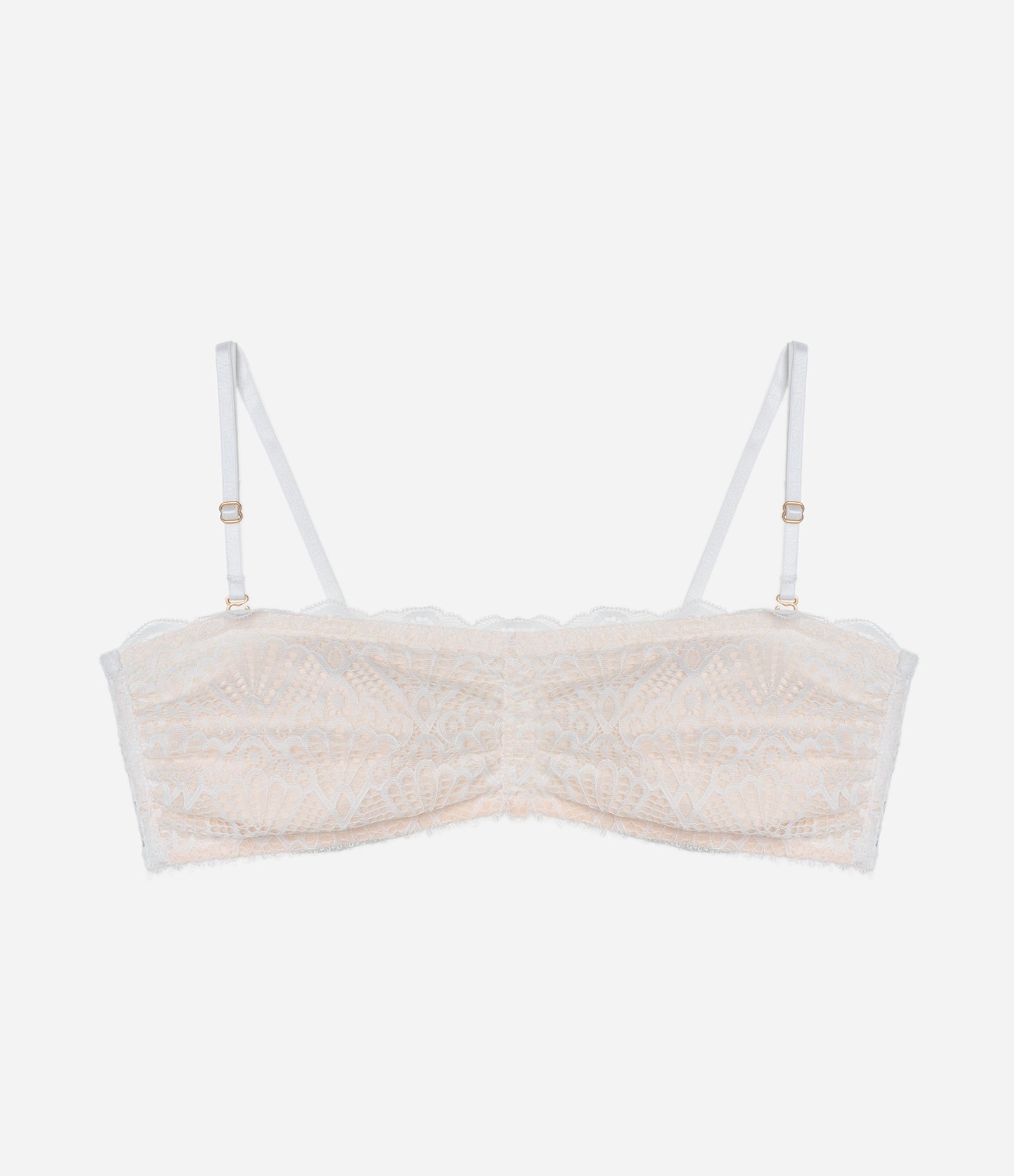 Sutiã sem Bojo em Renda Floral com Alças Removíveis Branco 6