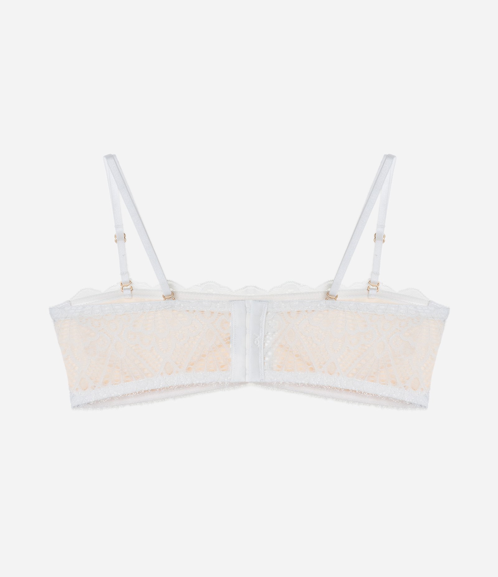 Sutiã sem Bojo em Renda Floral com Alças Removíveis Branco 8