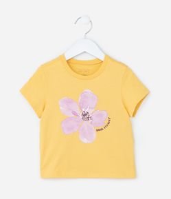 Blusa Infantil com Estampa de Florzinha - Tam 1 a 6 Anos