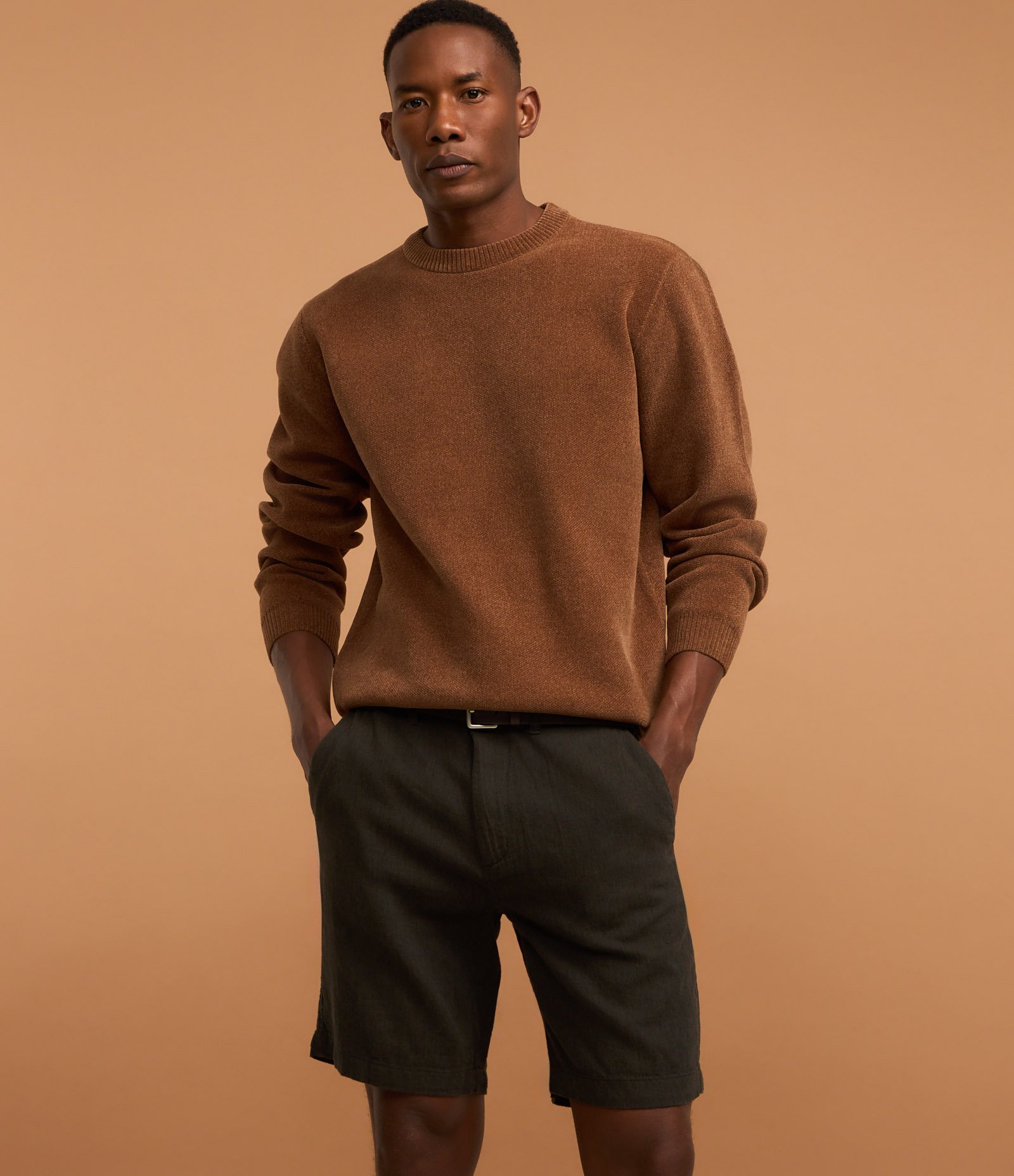 Bermuda Reta em Twill com Passante e Bolsos Verde 3