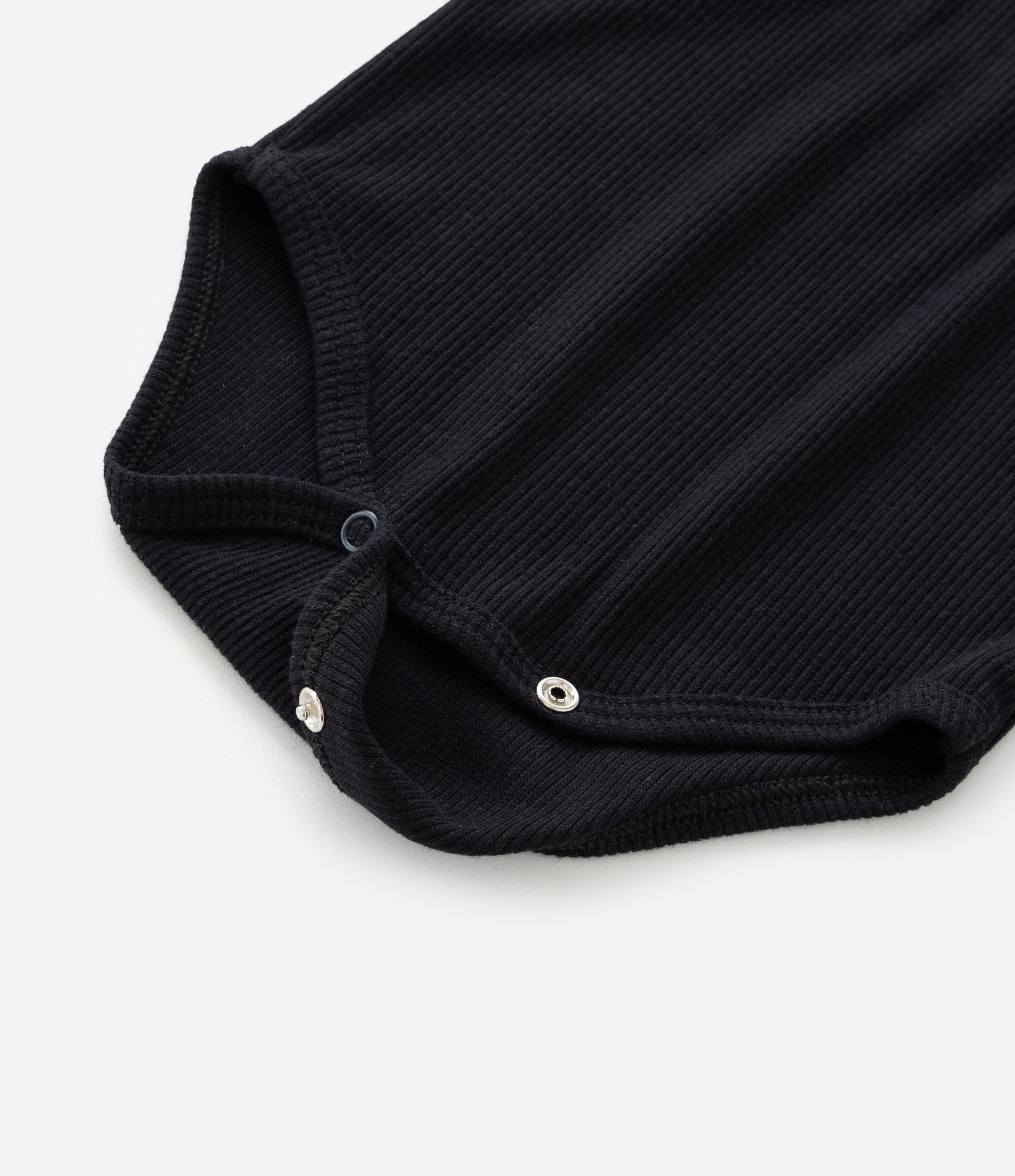 Body Infantil Canelado com Babadinhos - Tam 0 a 18 meses Preto 5