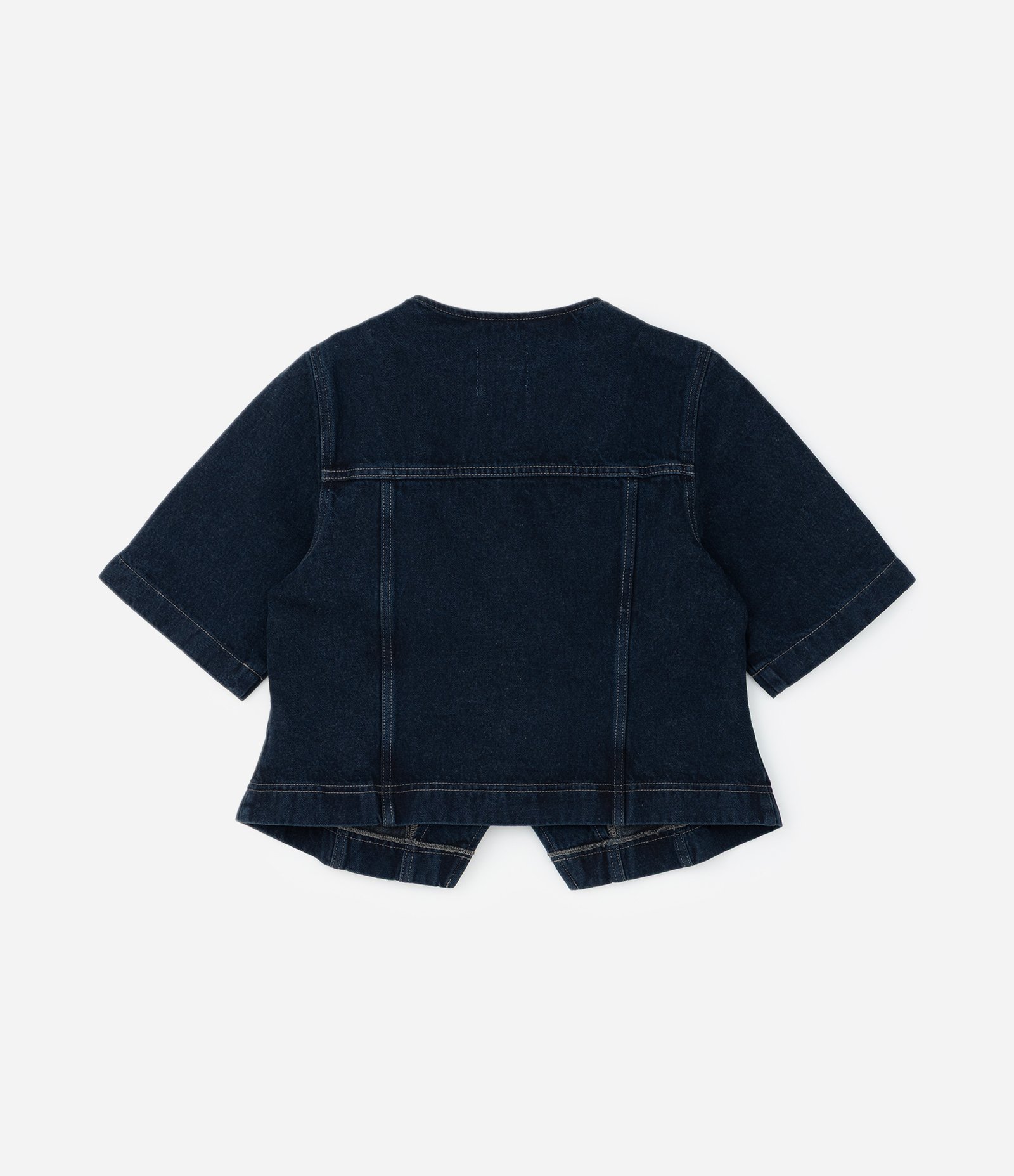 Camisa em Jeans Amaciado com Decote V Curve & Plus Size Azul 6