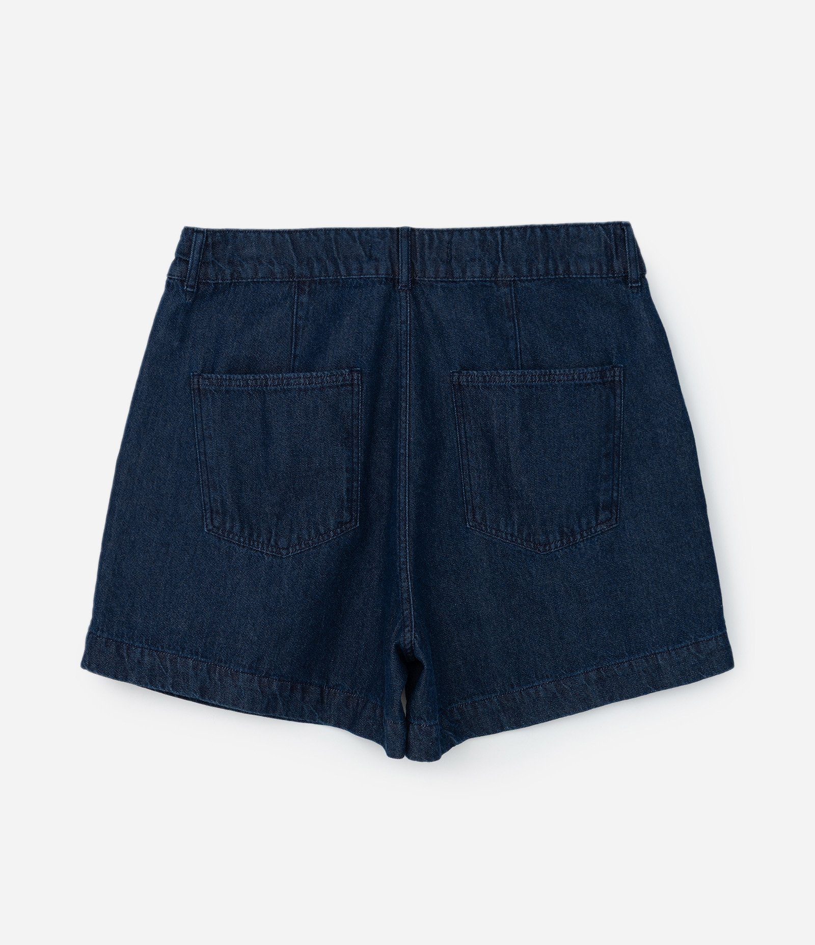 Short Jeans Cós Alfaiatado com Botão Duplo Curve & Plus Size Azul 6