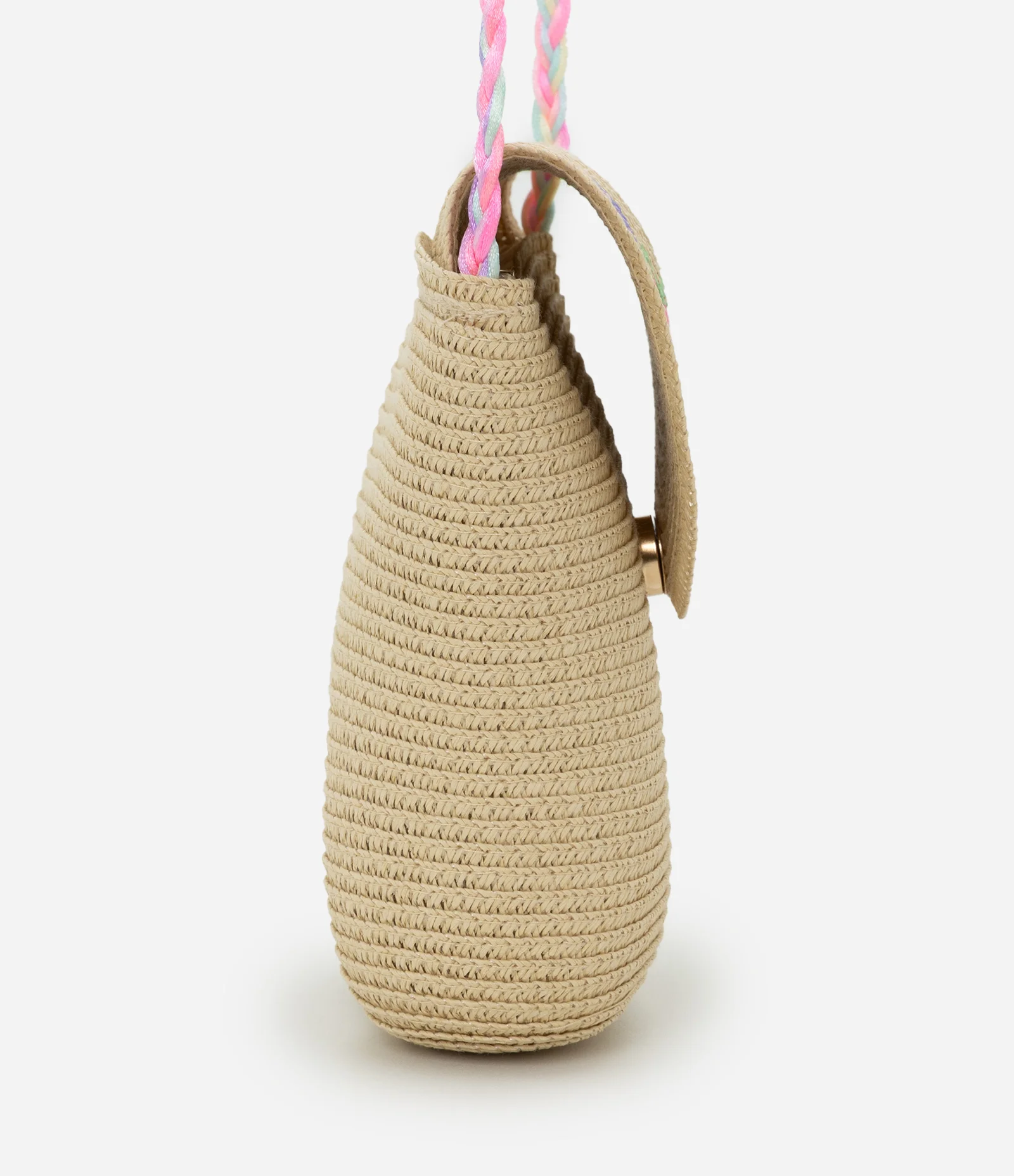 Bolsa Infantil em Palha com Corações - Tam Único Bege 2