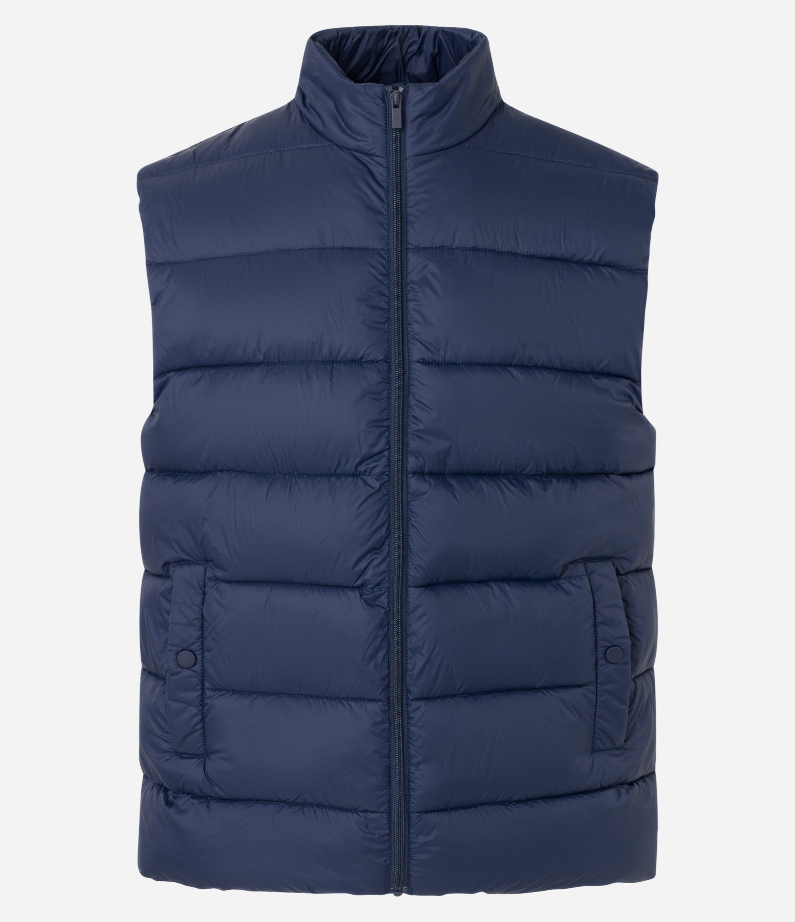Colete Puffer em Poliamida com Gola Alta e Bolsos Azul 5