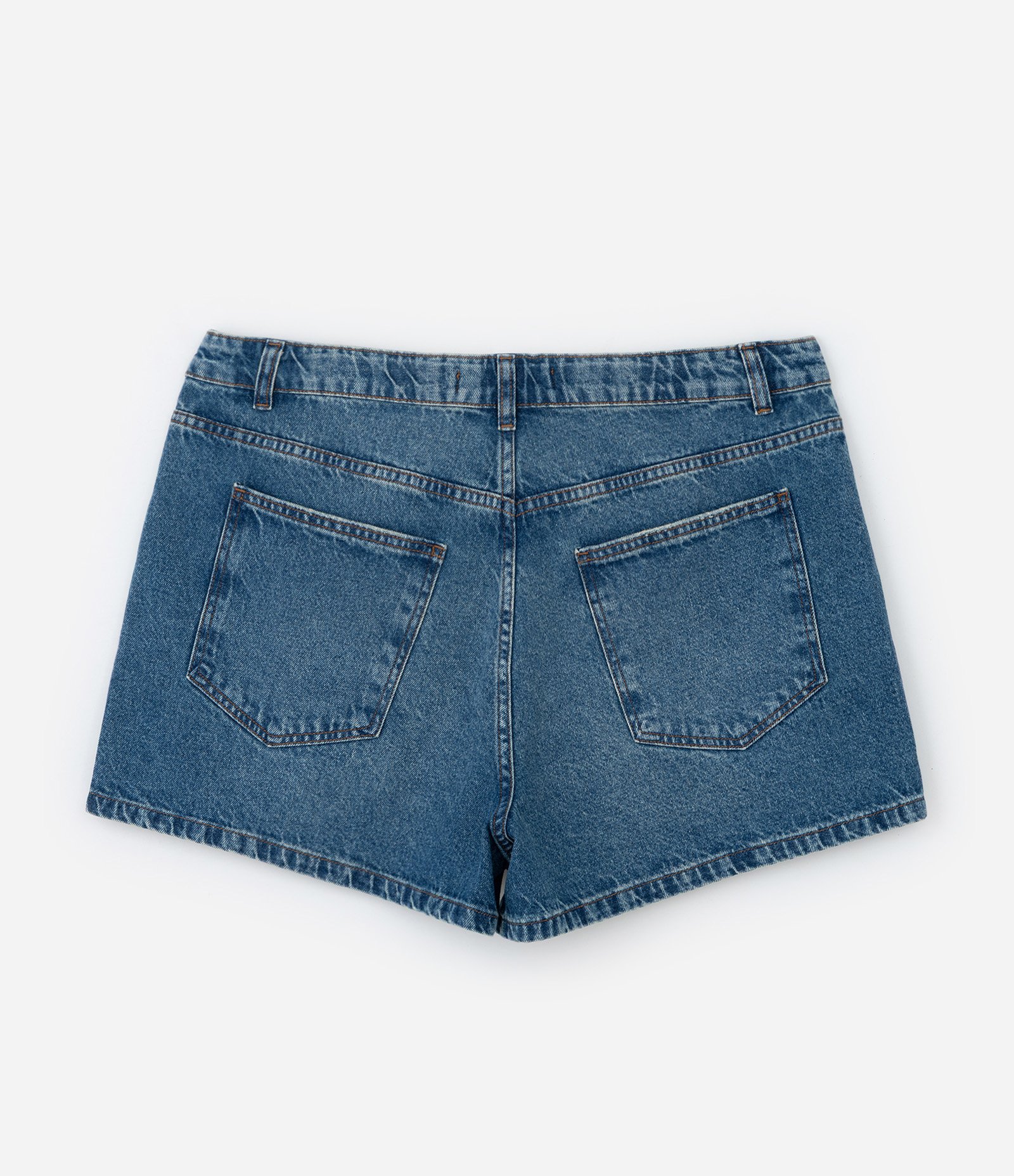 Short Mom em Jeans com Brilhos Curve & Plus Size Azul 7