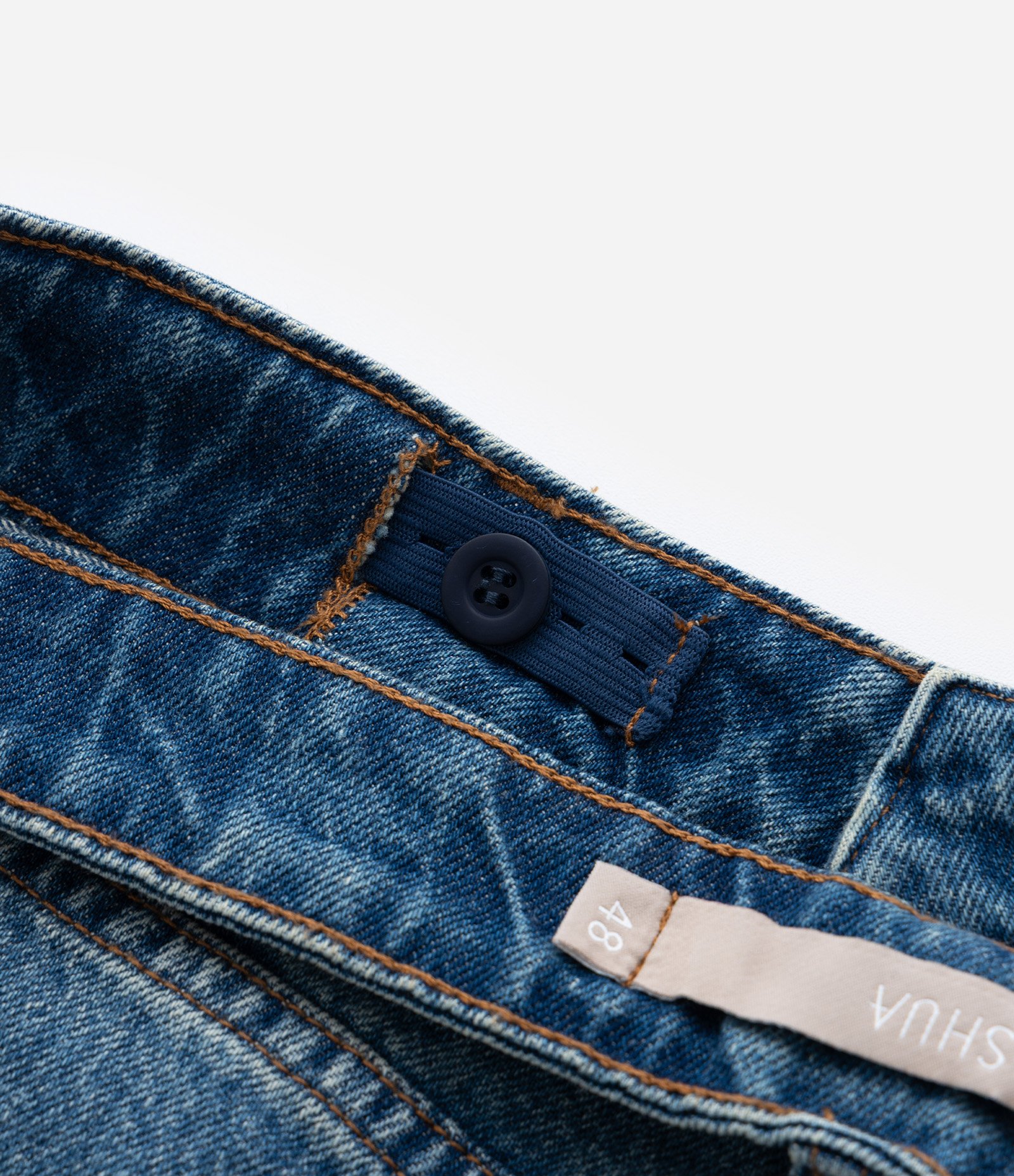 Short Mom em Jeans com Brilhos Curve & Plus Size Azul 8