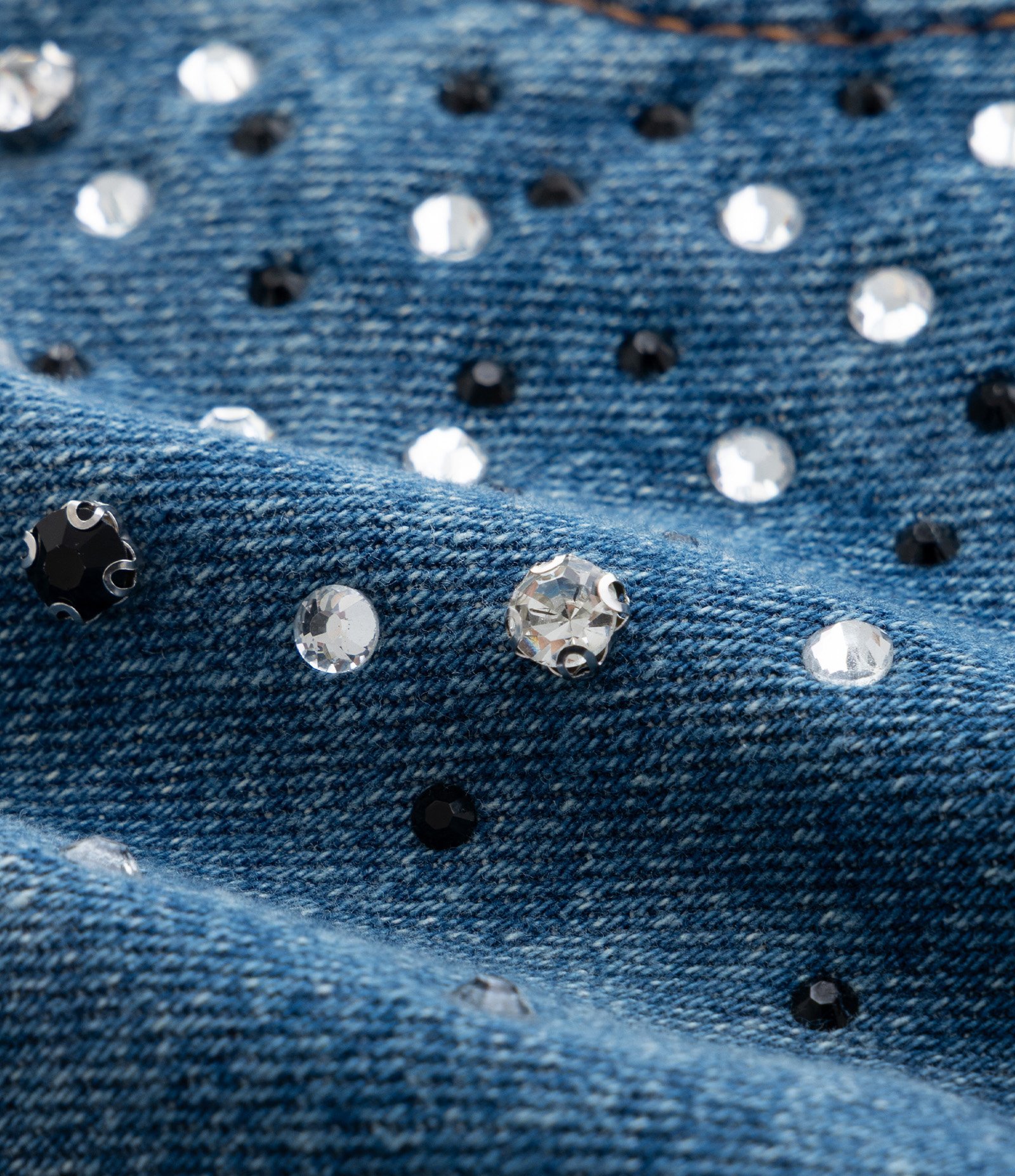 Short Mom em Jeans com Brilhos Curve & Plus Size Azul 9