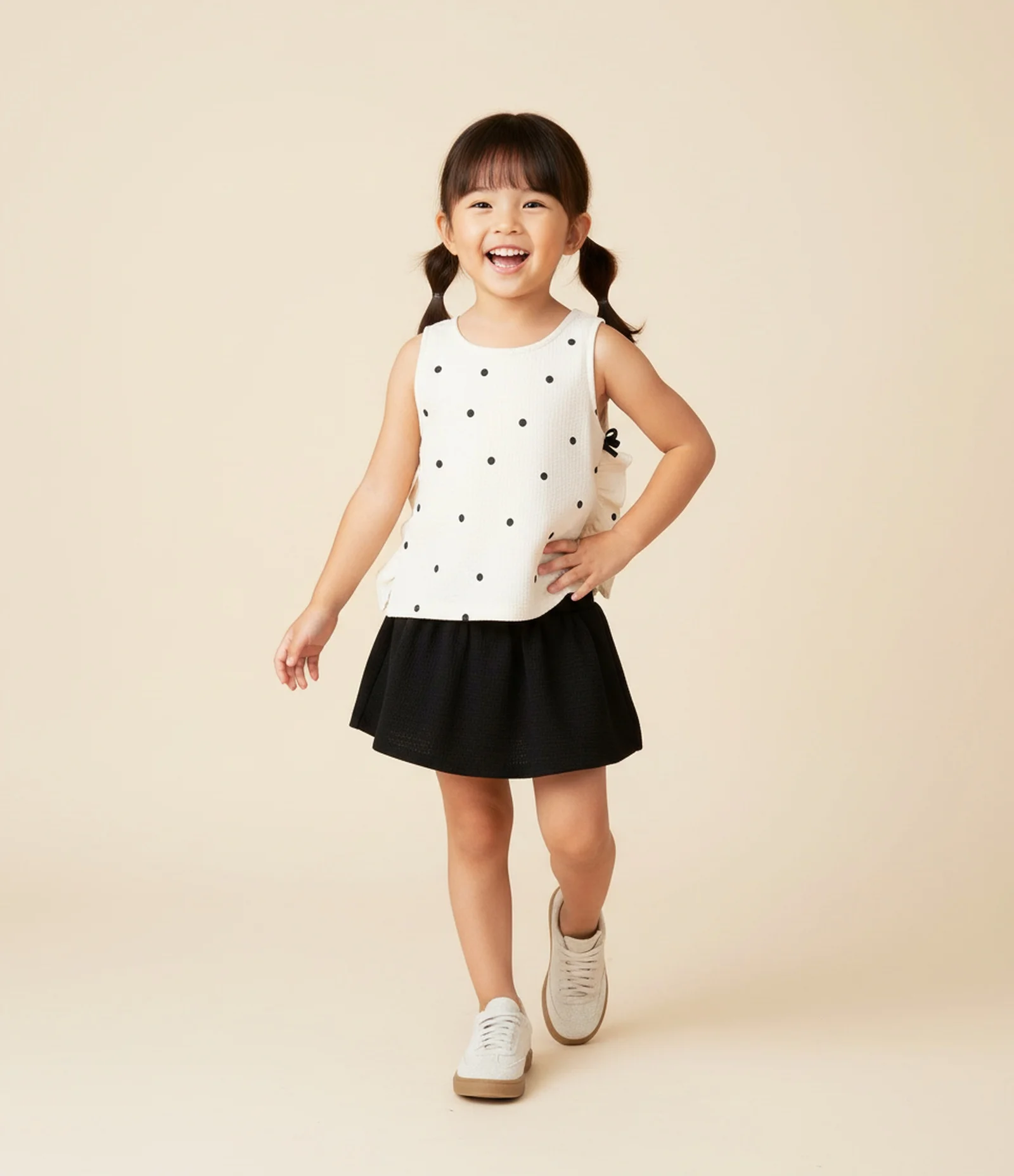 Saia Balonê Infantil Texturizada - Tam 1 a 6 Anos Preto 1