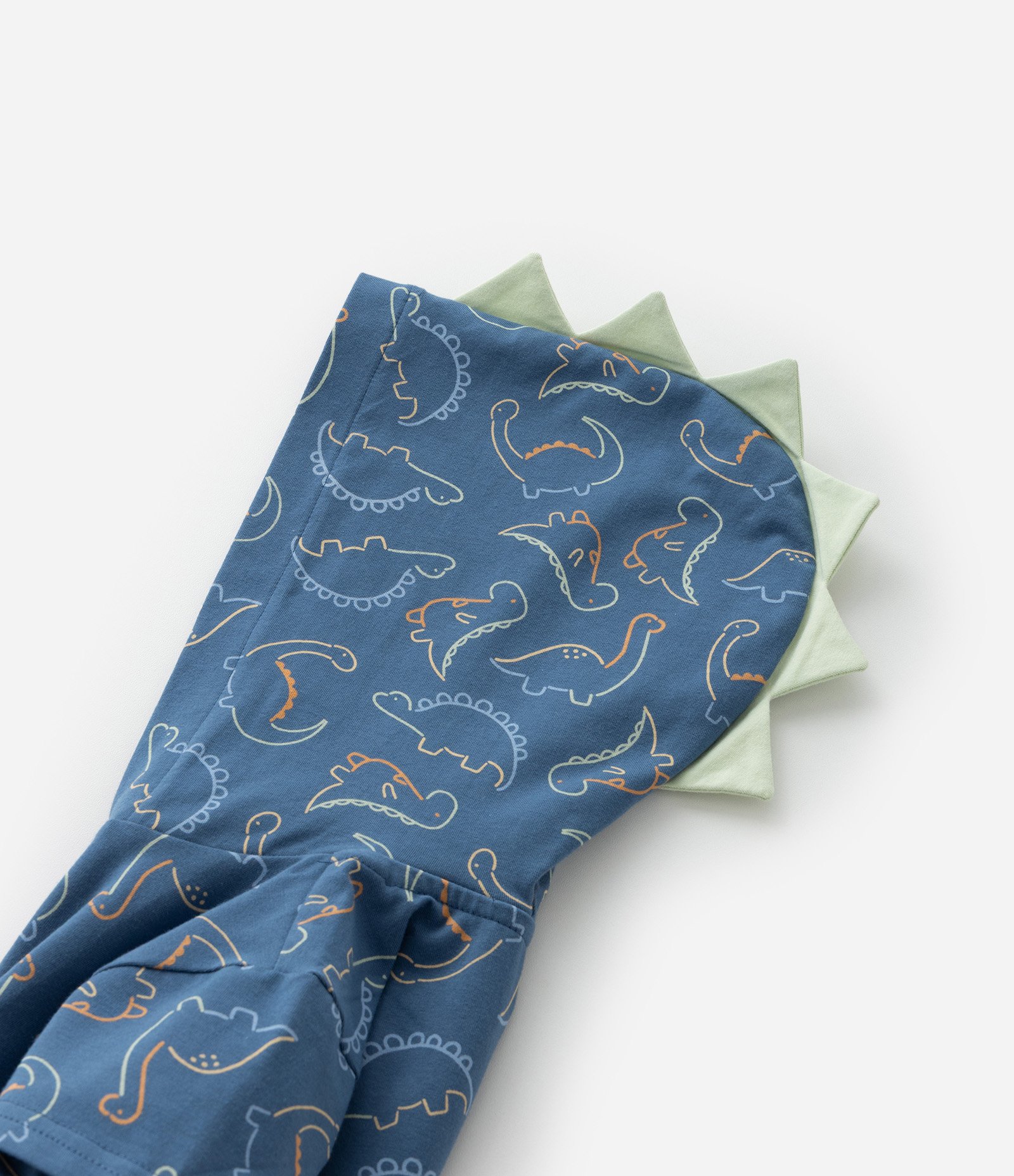 Macaquinho Infantil em Suedine com Estampa de Dinossauro - Tam 3 a 18 Meses Azul 9