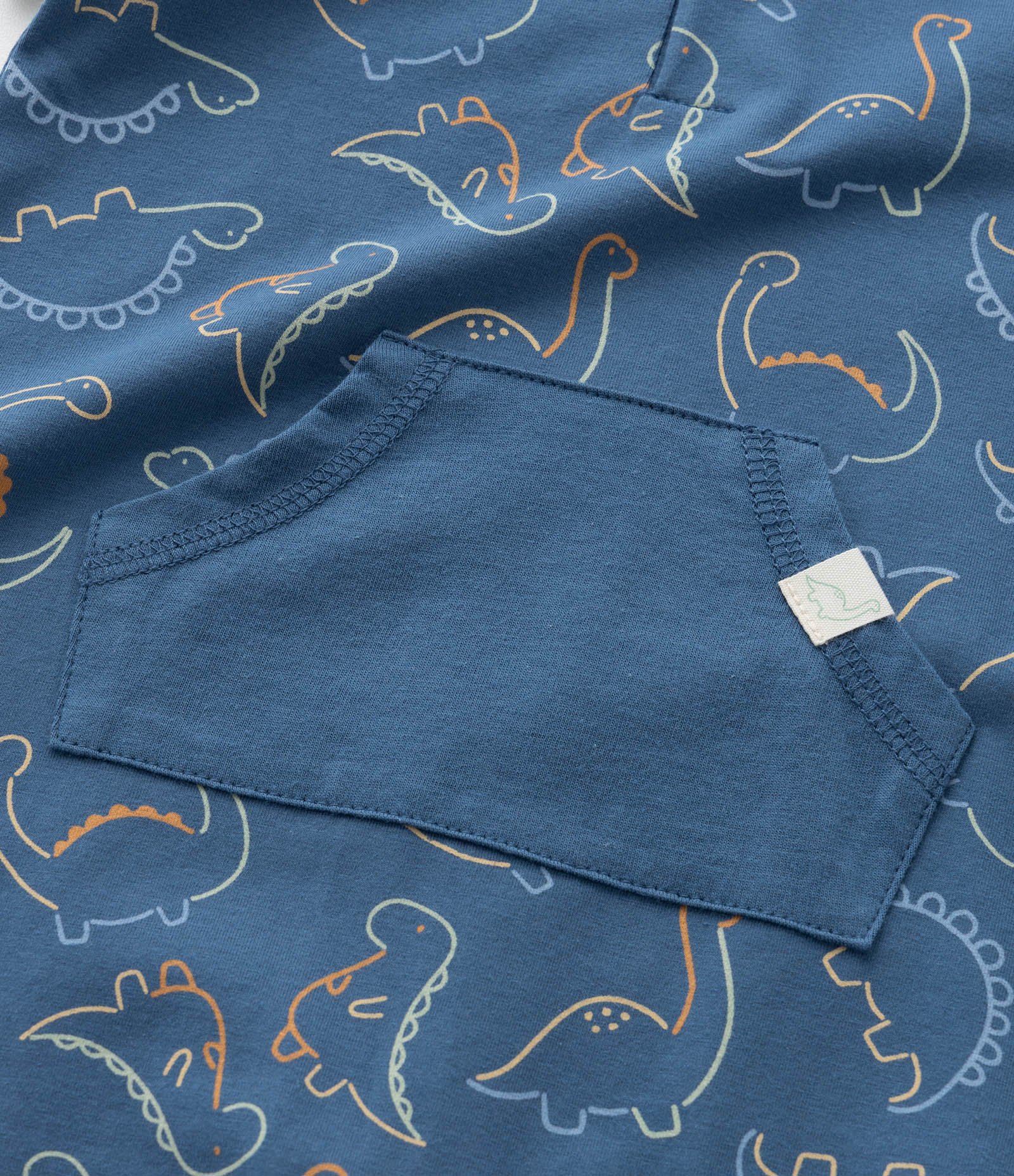 Macaquinho Infantil em Suedine com Estampa de Dinossauro - Tam 3 a 18 Meses Azul 5