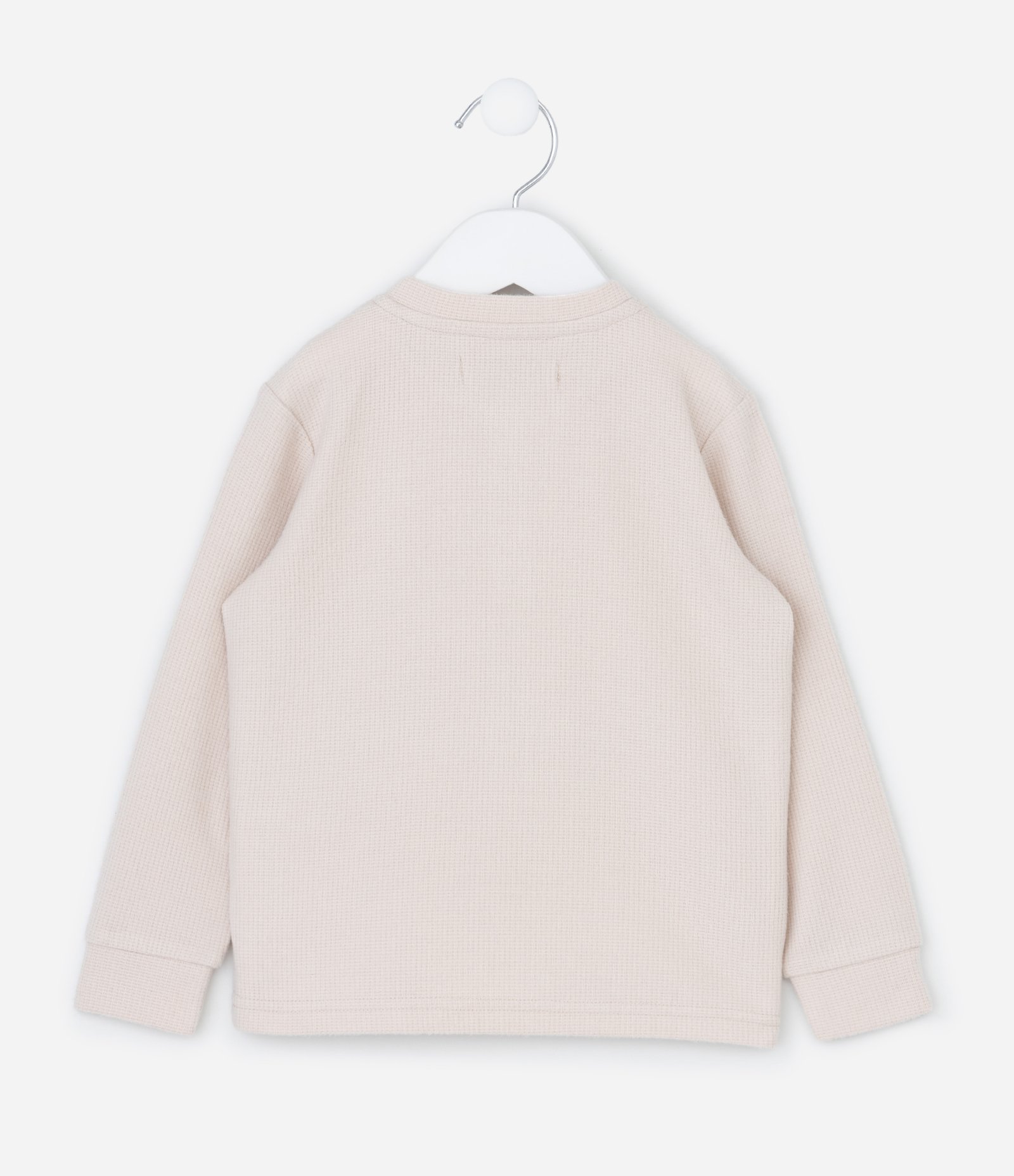 Camiseta Infantil com Bordado no Peito- Tam 1 a 5 anos Bege 2