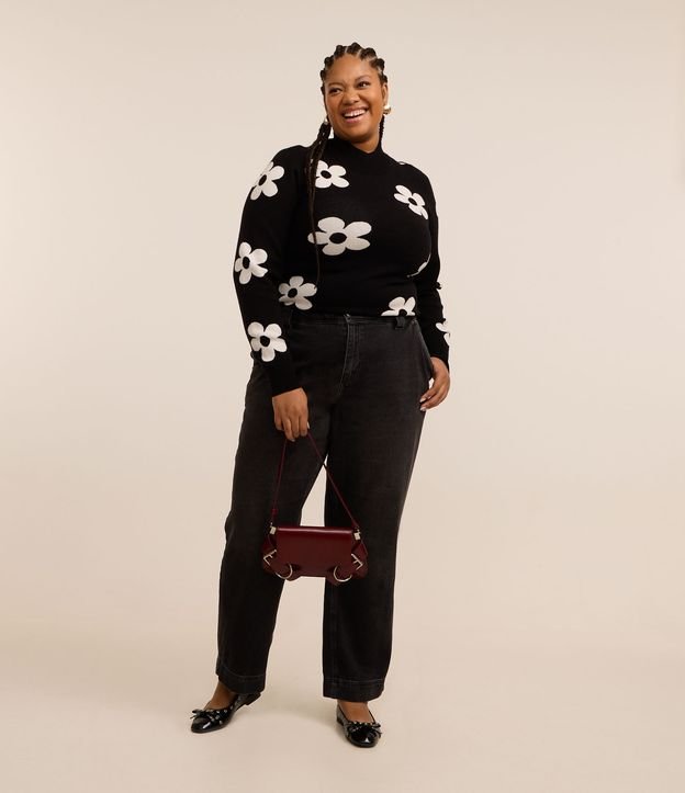 Calça Reta Alfaiataria com Barra Larga Curve & Plus Size