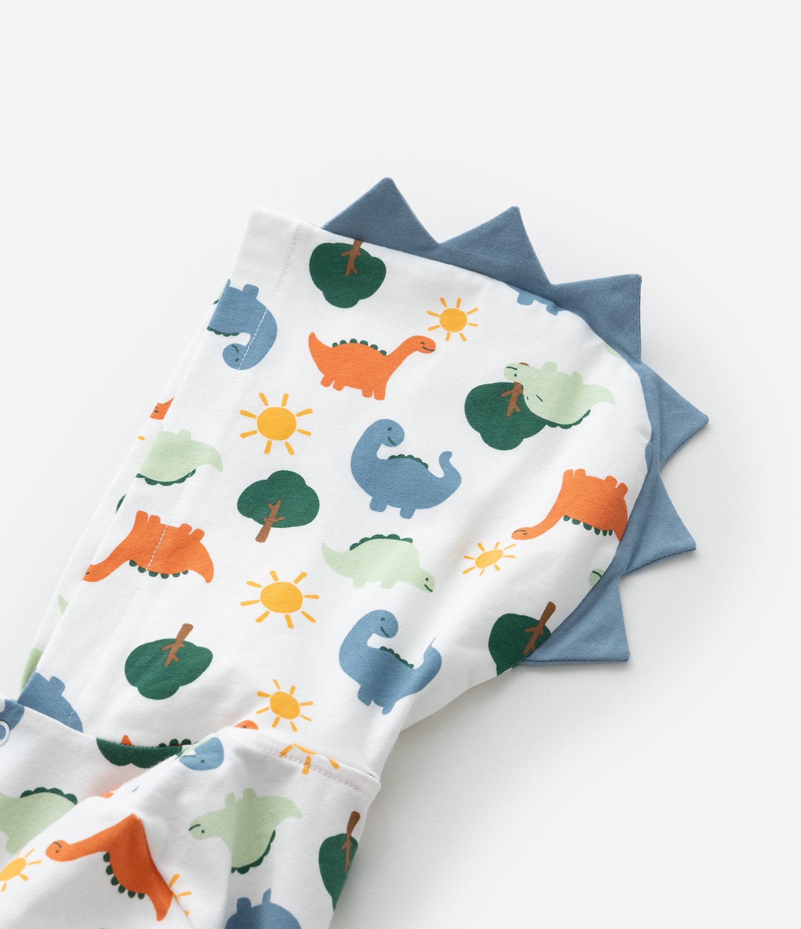 Macacão Infantil com Estampa de Dinossauro - Tam 3 a 18 meses Branco 10