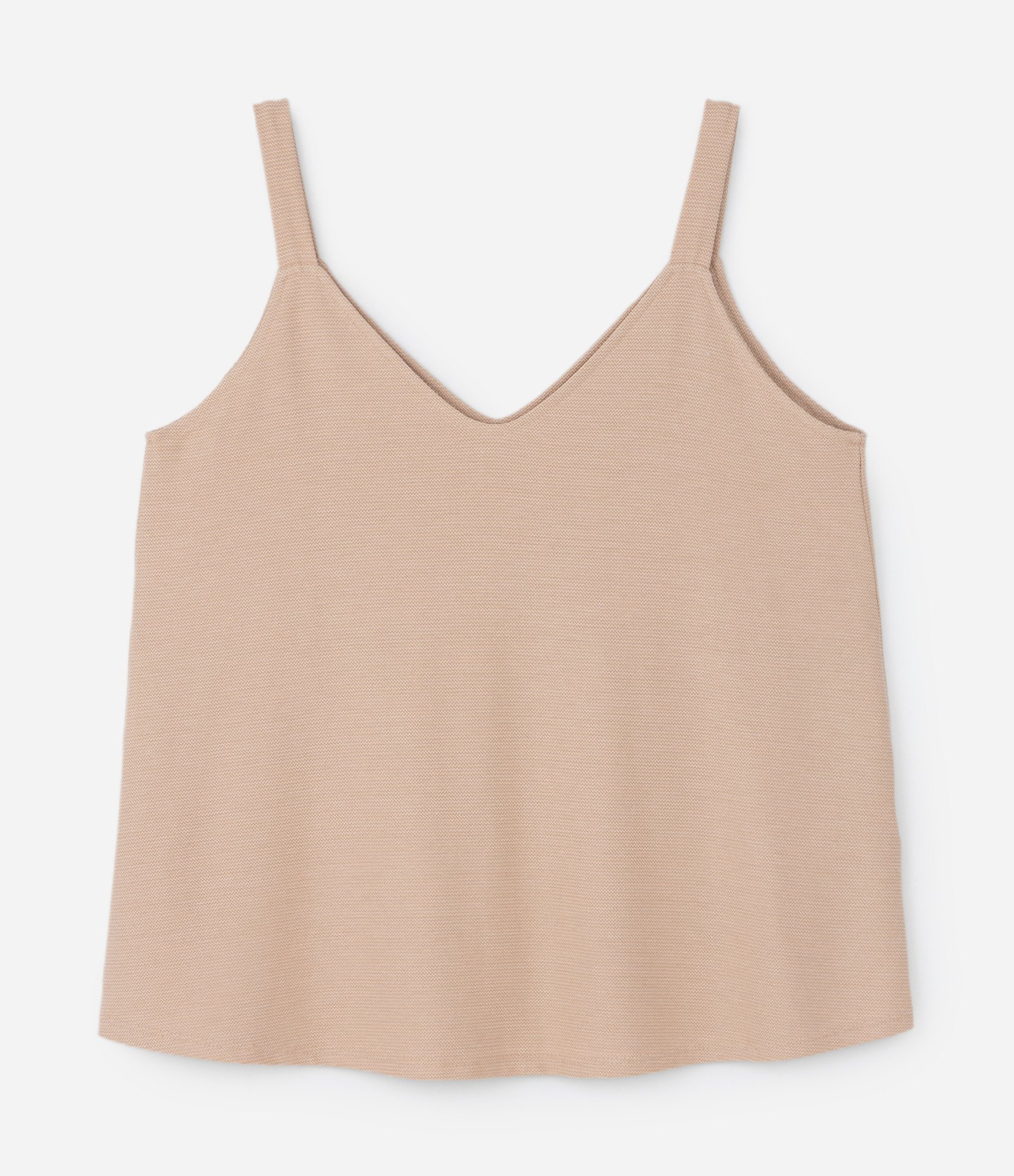Blusa Texturizada de Alça em Viscose Curve & Plus Size Bege 5