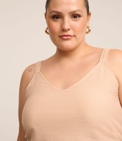 Blusa Texturizada de Alça em Viscose Curve & Plus Size