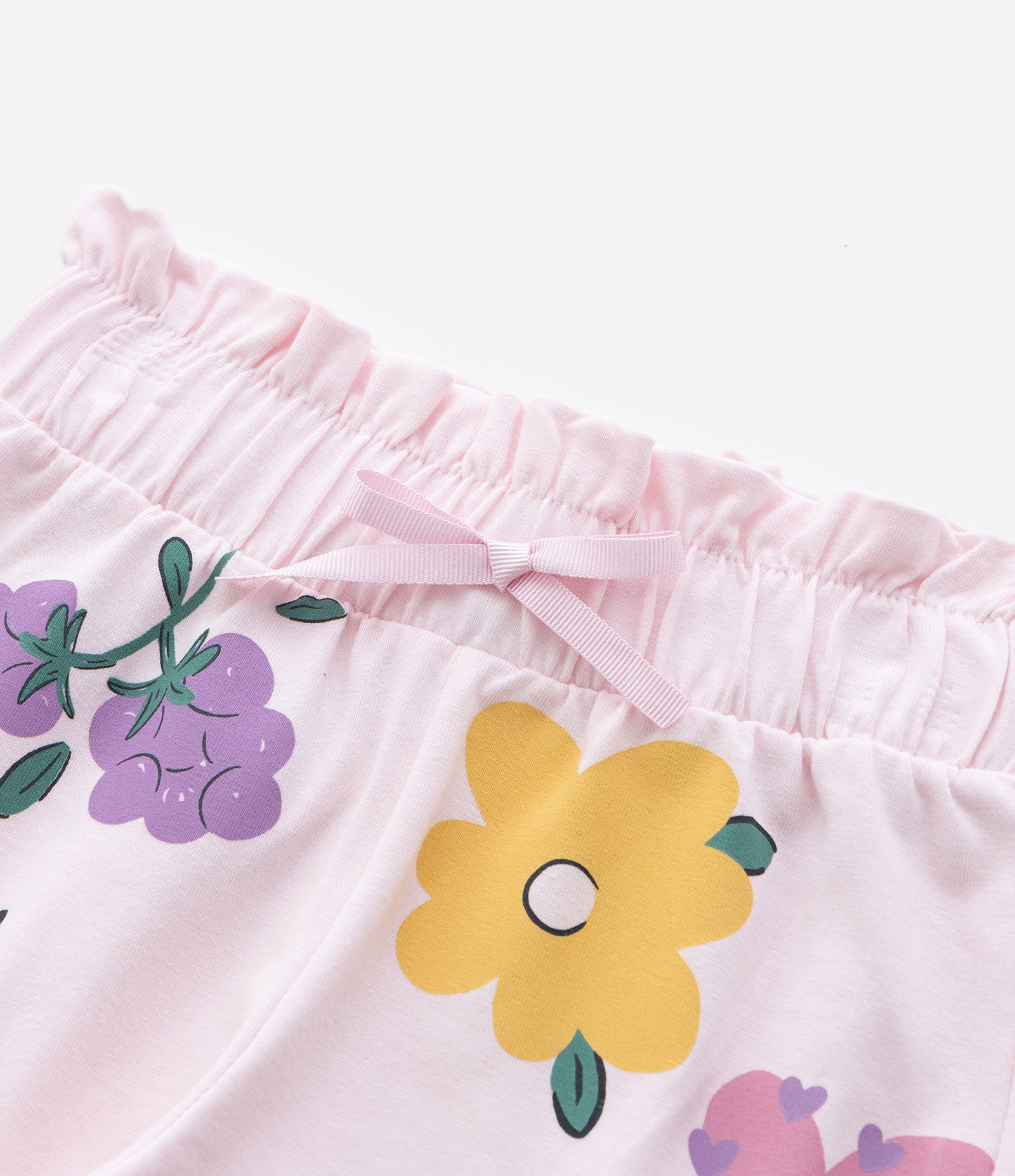 Short Clochard Infantil com Estampa Florzinhas - Tam 1 a 6 Anos Rosa 5