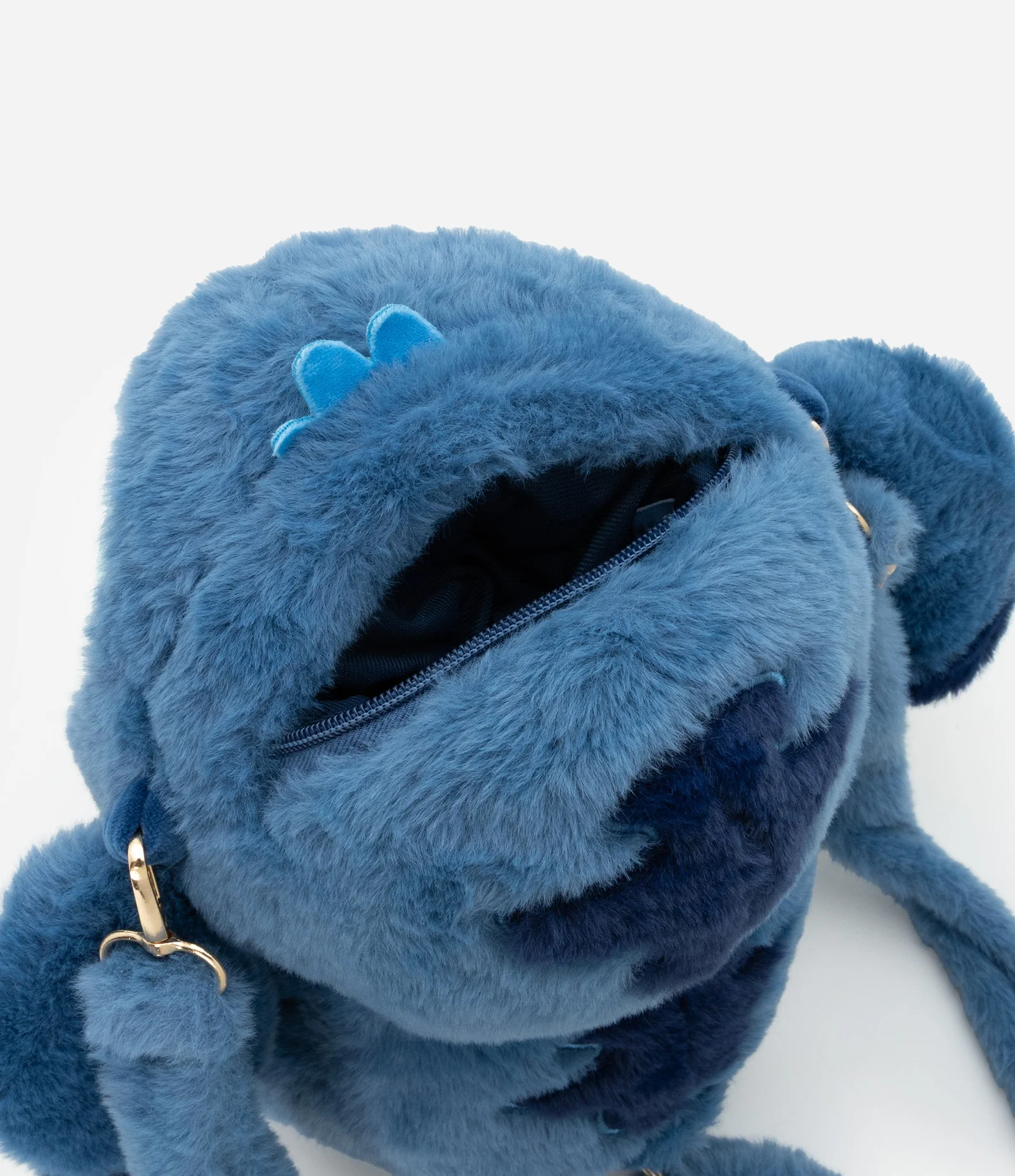 Mochila Infantil em Pelúcia com Formato do Stitch - Tam Único Azul 4