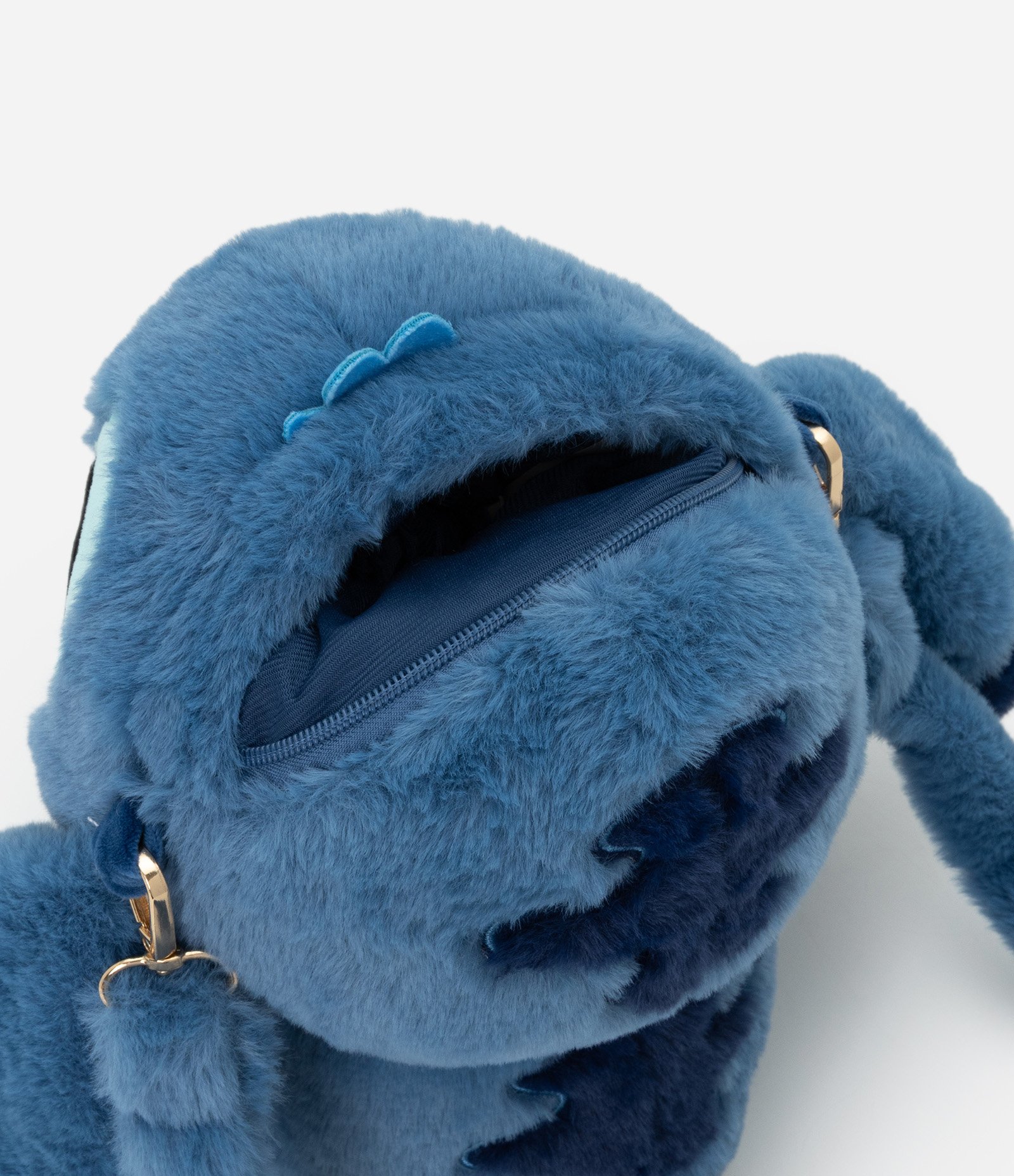 Mochila Infantil em Pelúcia com Formato do Stitch - Tam Único Azul 5