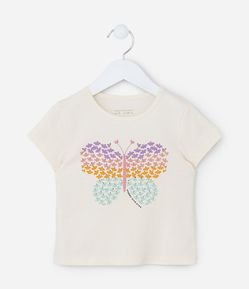 Blusa Infantil com Estampa de Borboletinha - Tam 1 a 6 Anos