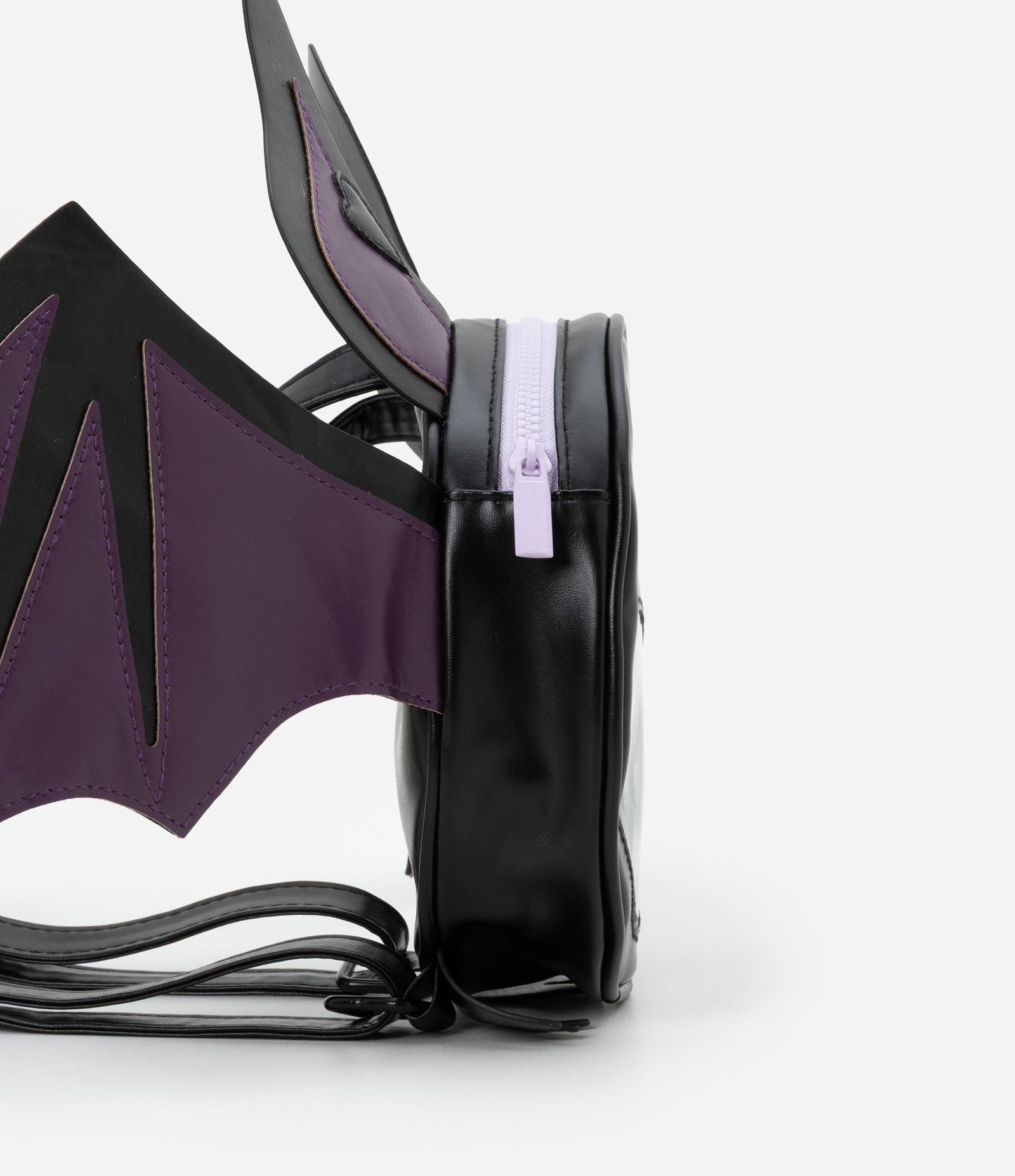 Mochila Infantil em PU com Formato Morcego - Tam Único Preto 2