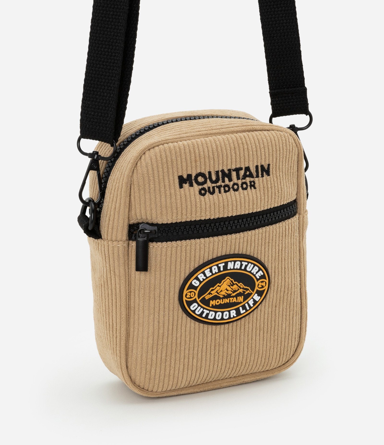 Bolsa Infantil Shouder Bag com Estampa de Montanhas - Tam Único Marrom 1