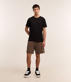 Bermuda Slim em Moletom com Felpa e Bolsos