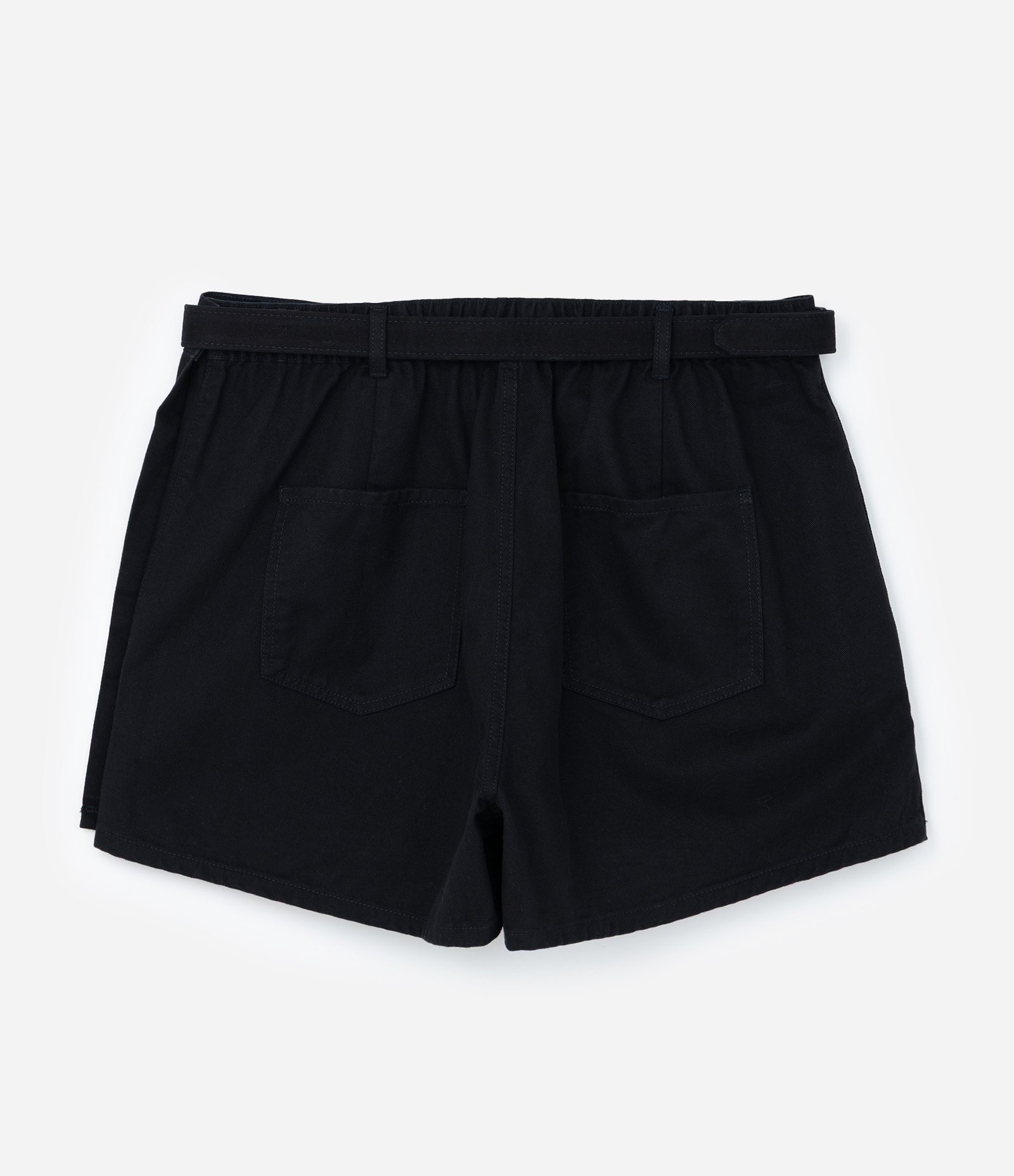 Short Saia em Sarja com Cinto Curve & Plus Size Preto 7