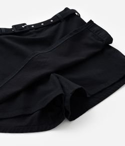 Short Saia em Sarja com Cinto Curve & Plus Size