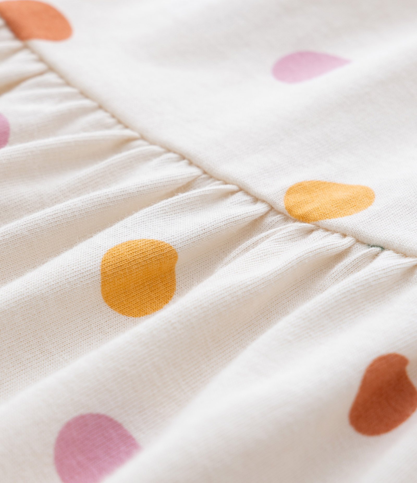 Vestido Marias Infantil com Estampa Poá - Tam 1 a 6 Anos Bege 3