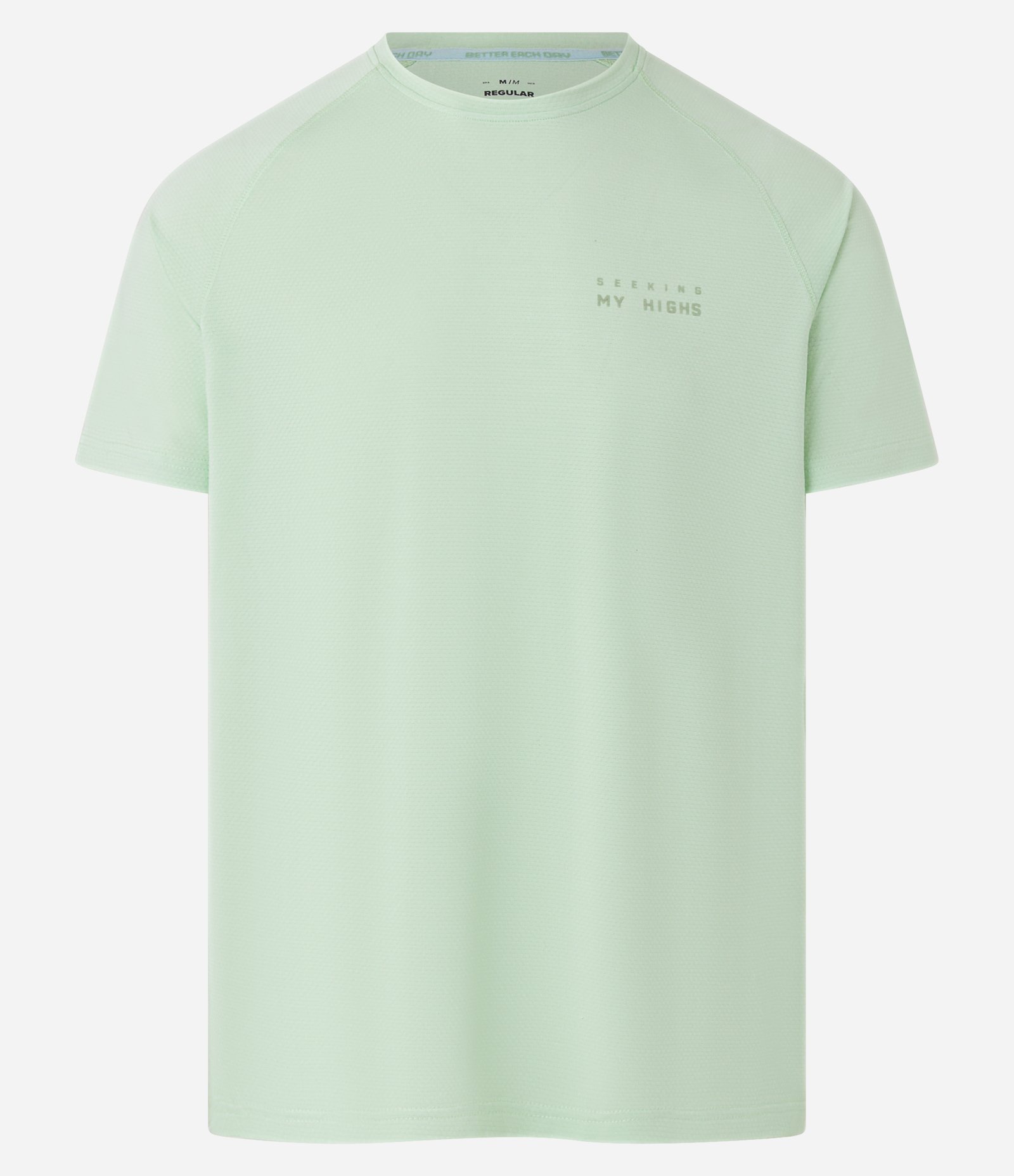 Camiseta Esportiva Regular com Tecnologia Dry e Estampa Lettering Refletiva Verde 6