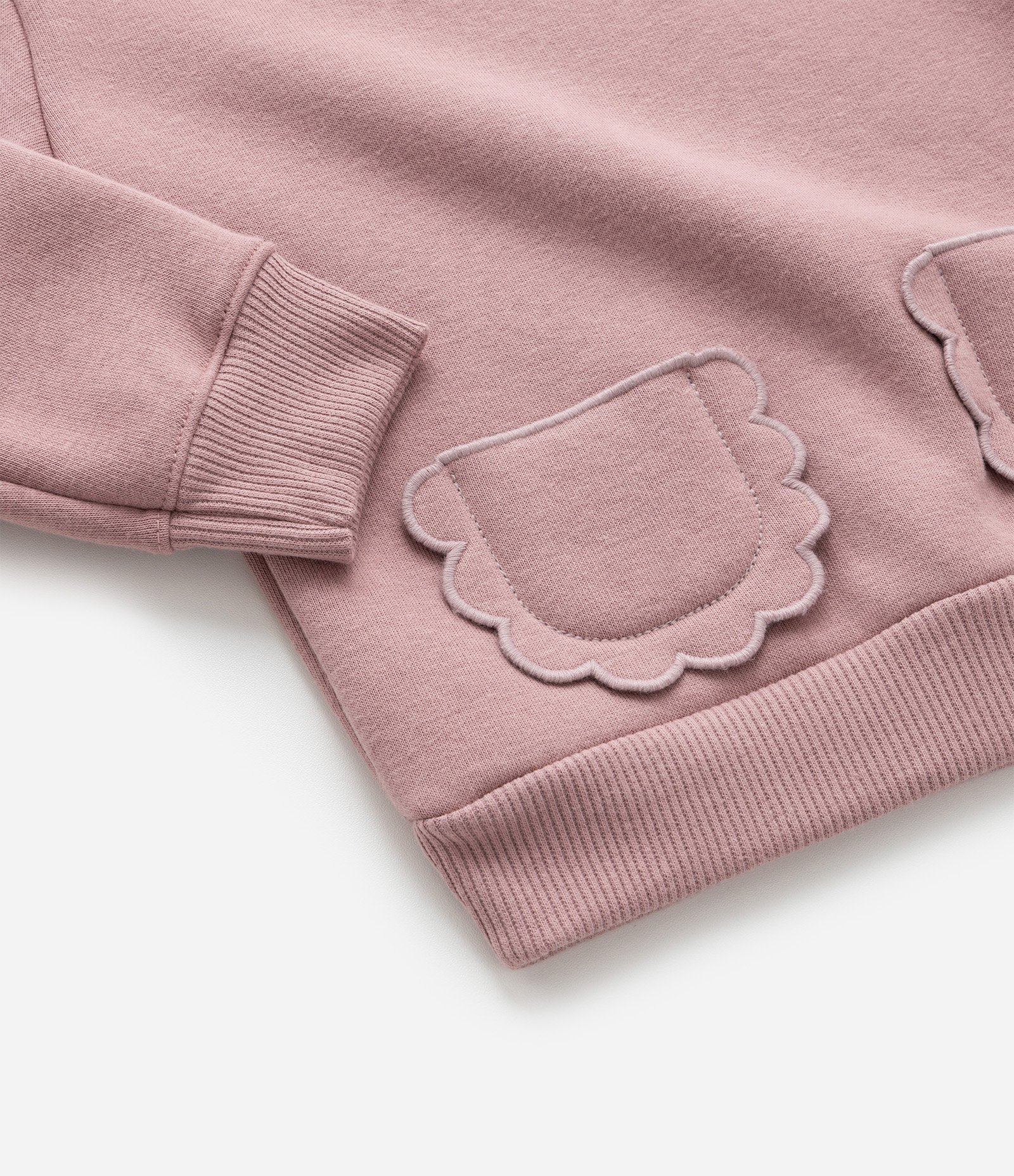 Casaco Infantil com Bolsinhos de Nuvem - Tam 1 a 6 Anos Rosa 6