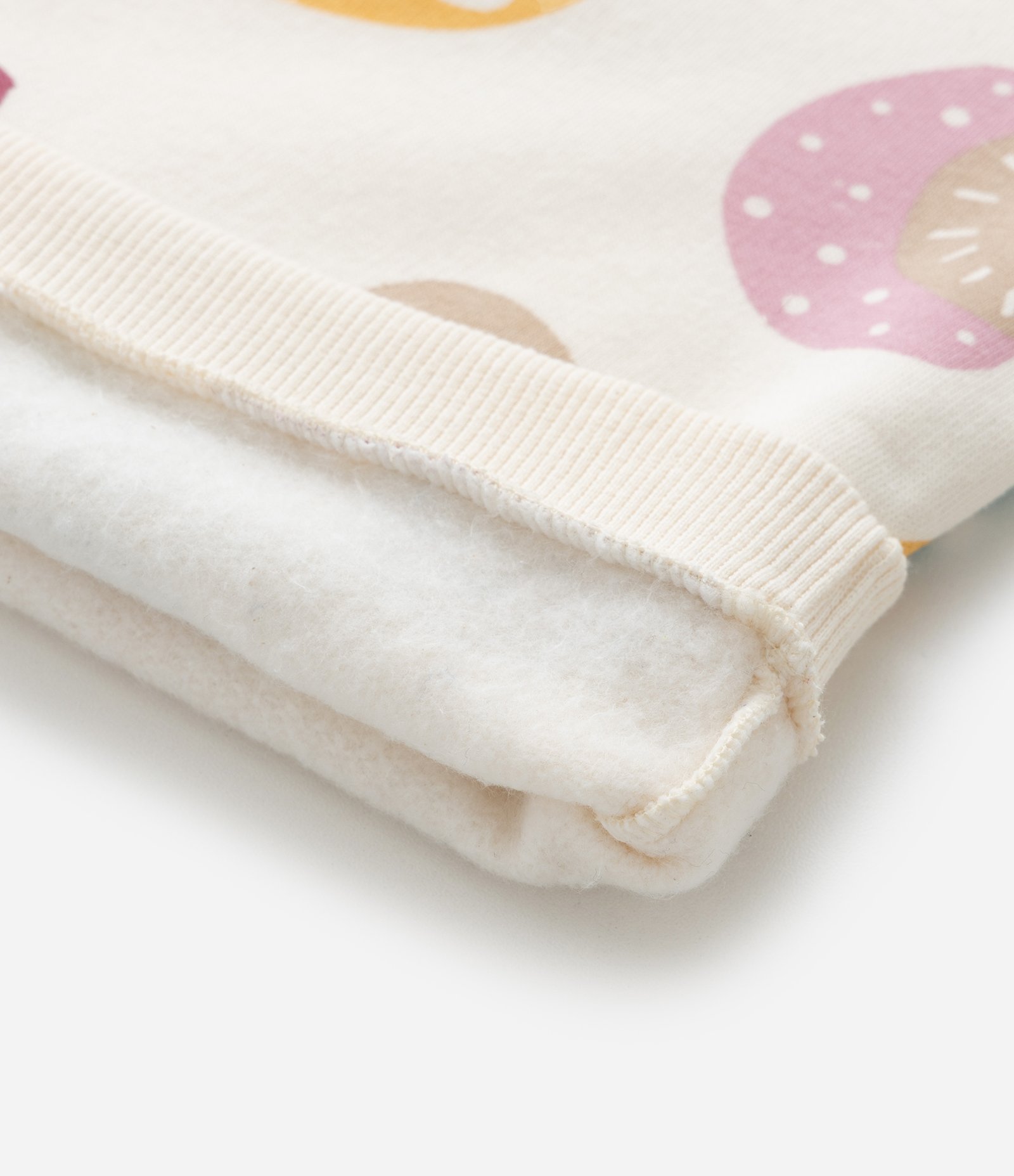 Casaco Infantil com Detalhes em Renda e Estampa Cogumelos - Tam 0 a 18 meses Bege 4