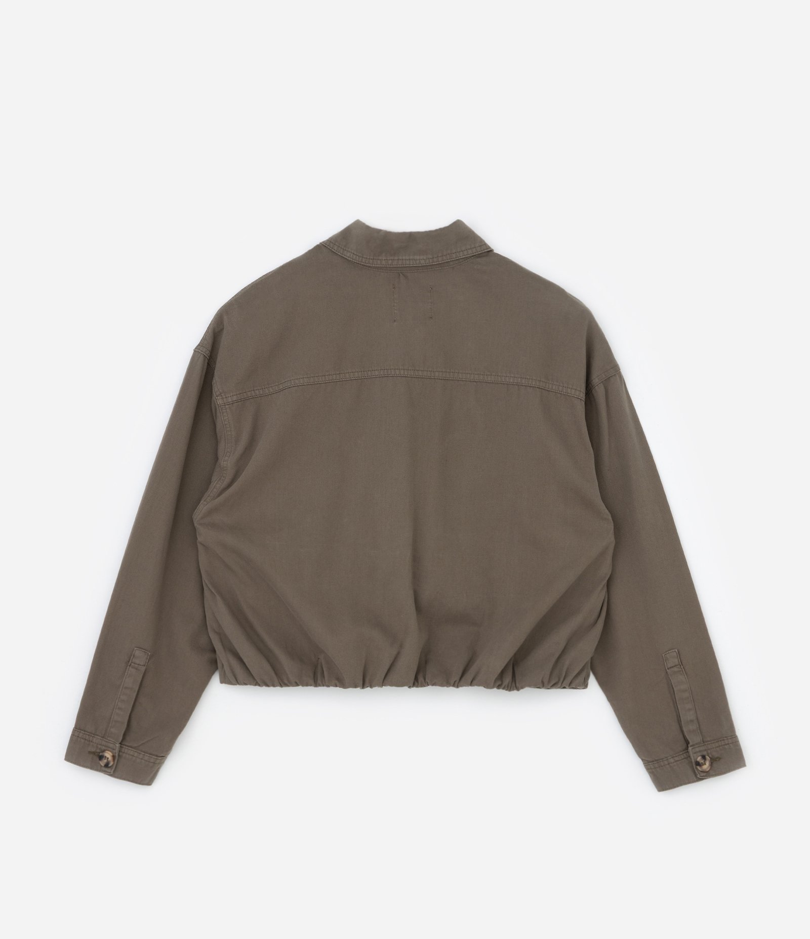 Jaqueta Cropped em Sarja Balonê Curve & Plus Size Verde 5