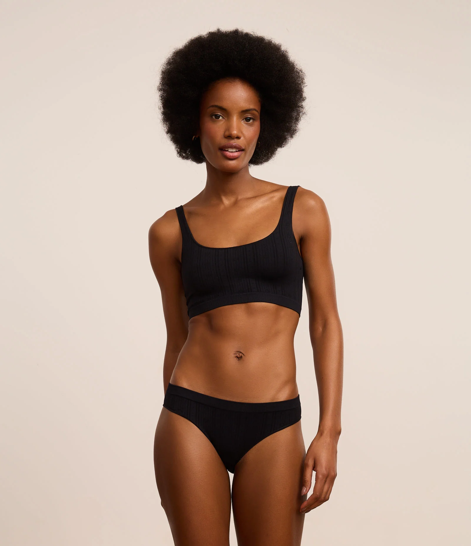 Sutiã Top Seamless Texturizado Preto 2