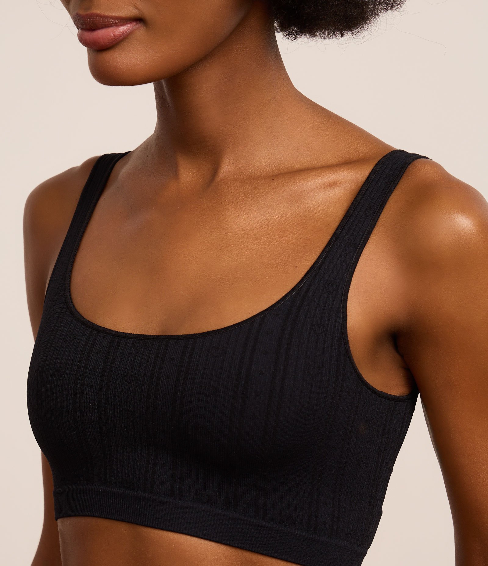 Sutiã Top Seamless Texturizado Preto 3