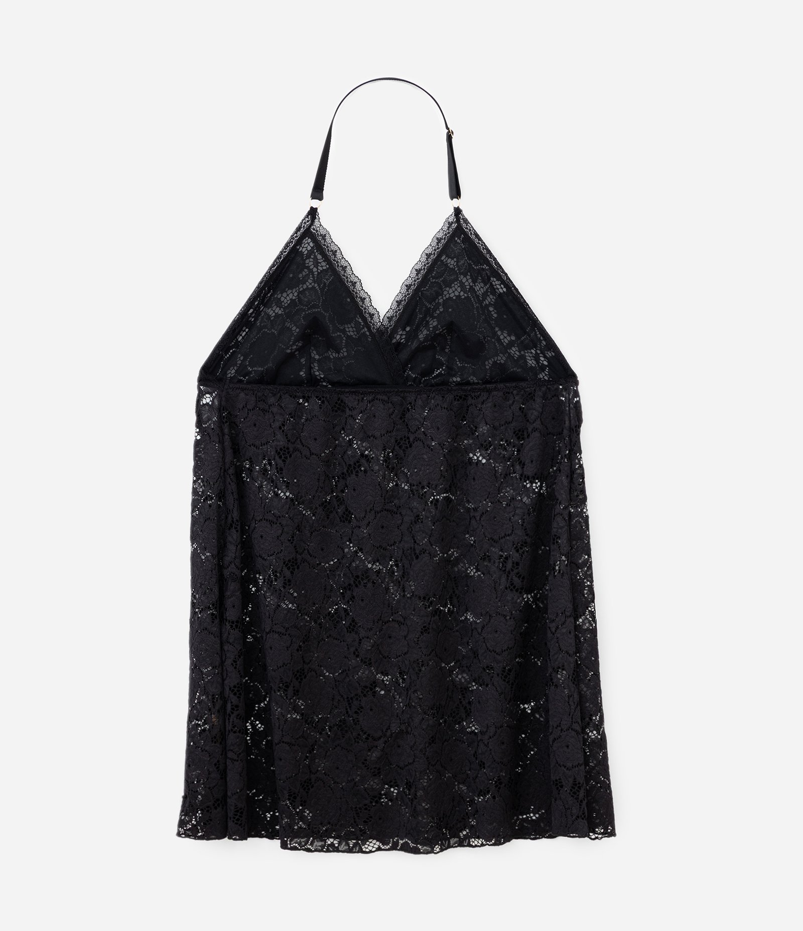 Camisola Baby Doll em Renda Frente Única Curve & Plus Size Preto 5