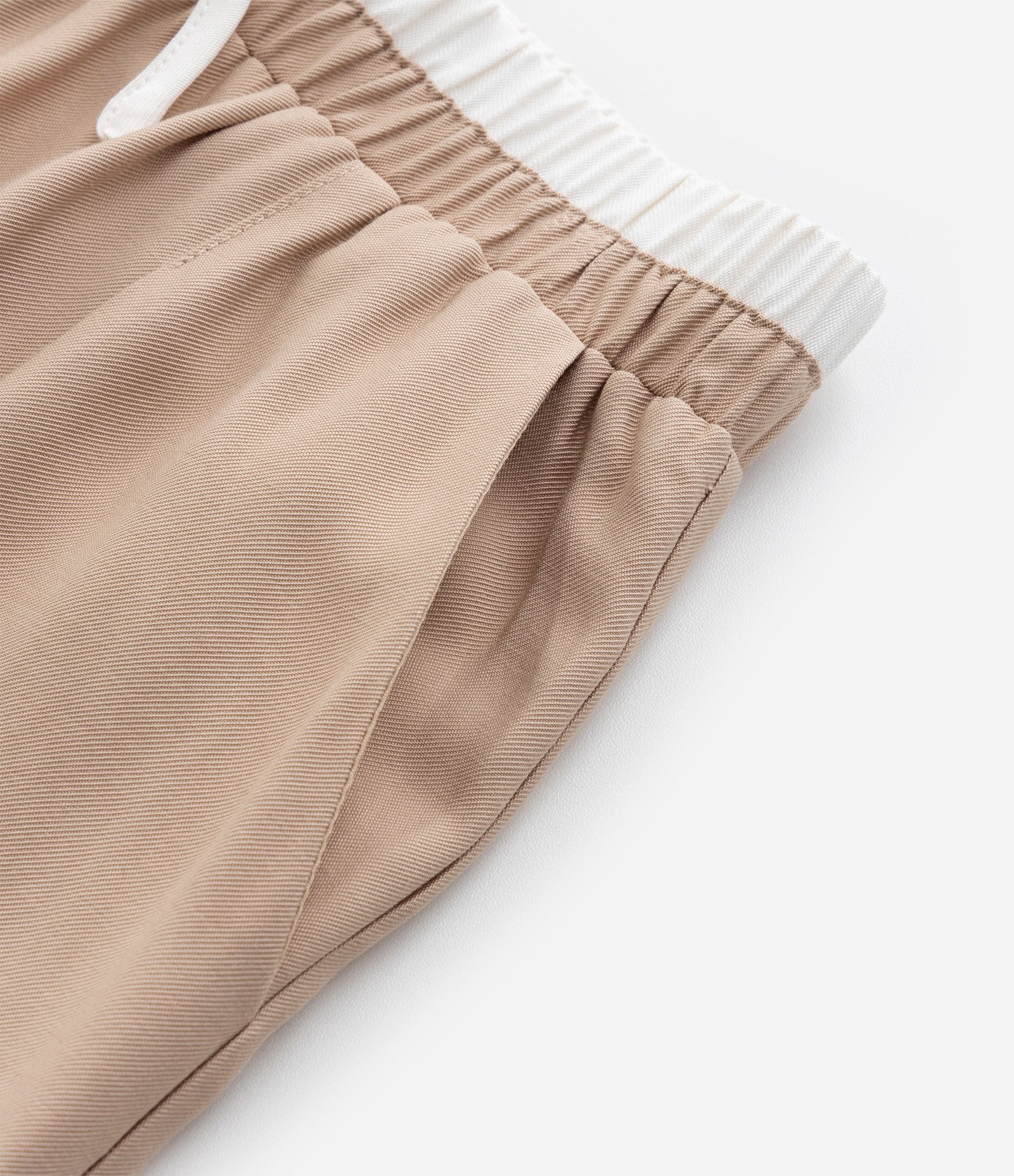 Calça Reta Infantil Alfaiatada com Cós Contrastante - Tam 5  14 Anos Bege 5