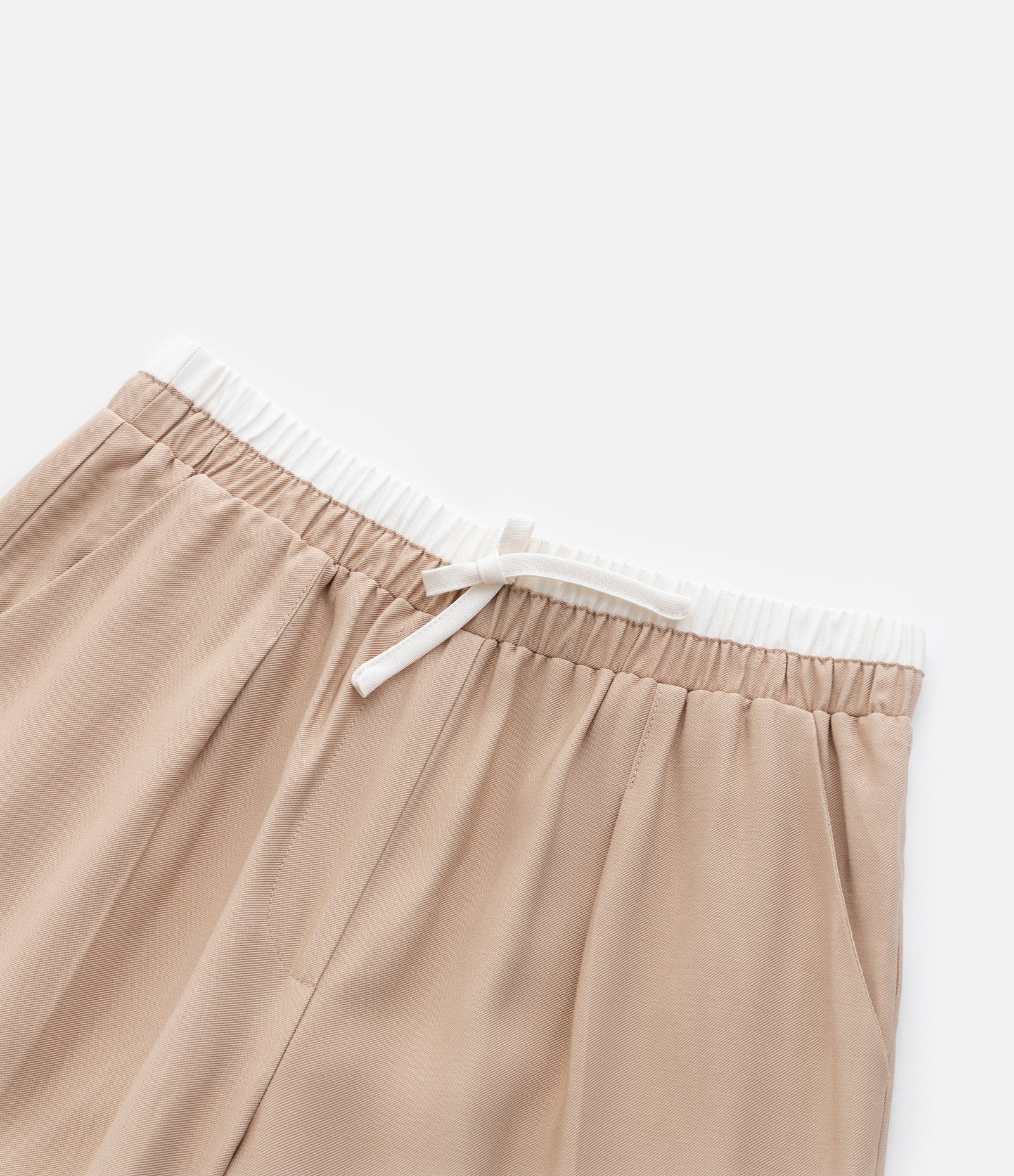 Calça Reta Infantil Alfaiatada com Cós Contrastante - Tam 5  14 Anos Bege 6