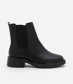 Bota Chelsea em PU com Elásticos nas Laterais