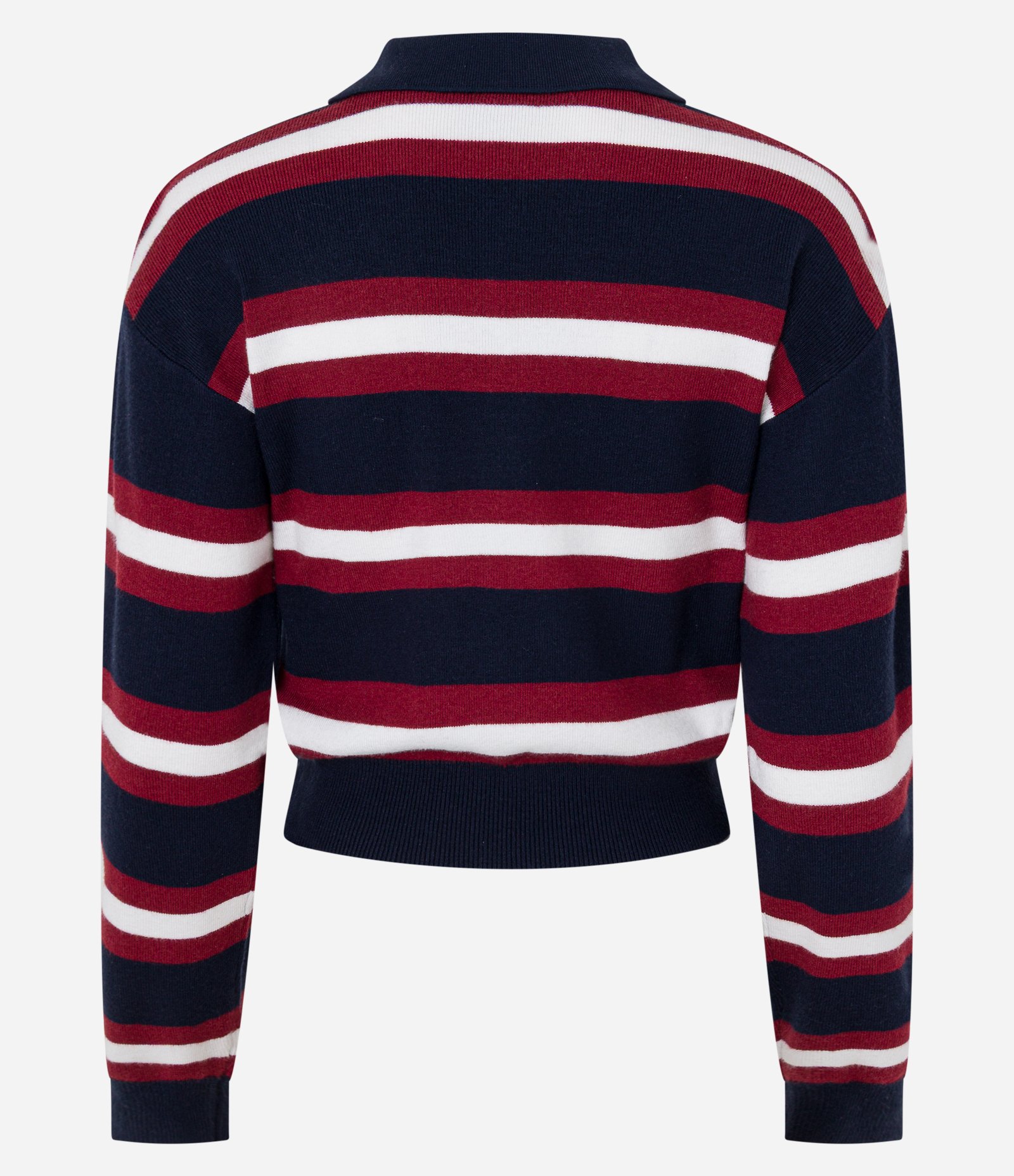 Suéter em Tricô com Listras e Gola Polo 3