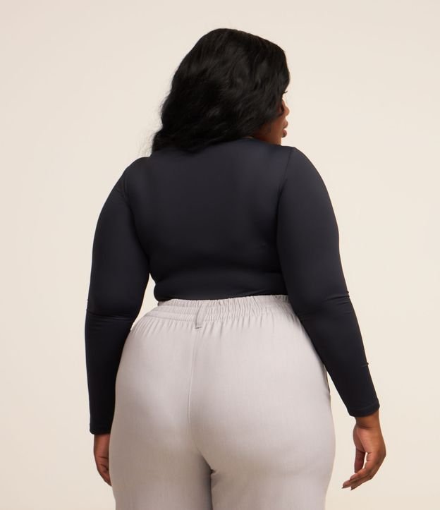 Body em Microfibra com Decote Canoa Curve & Plus Size