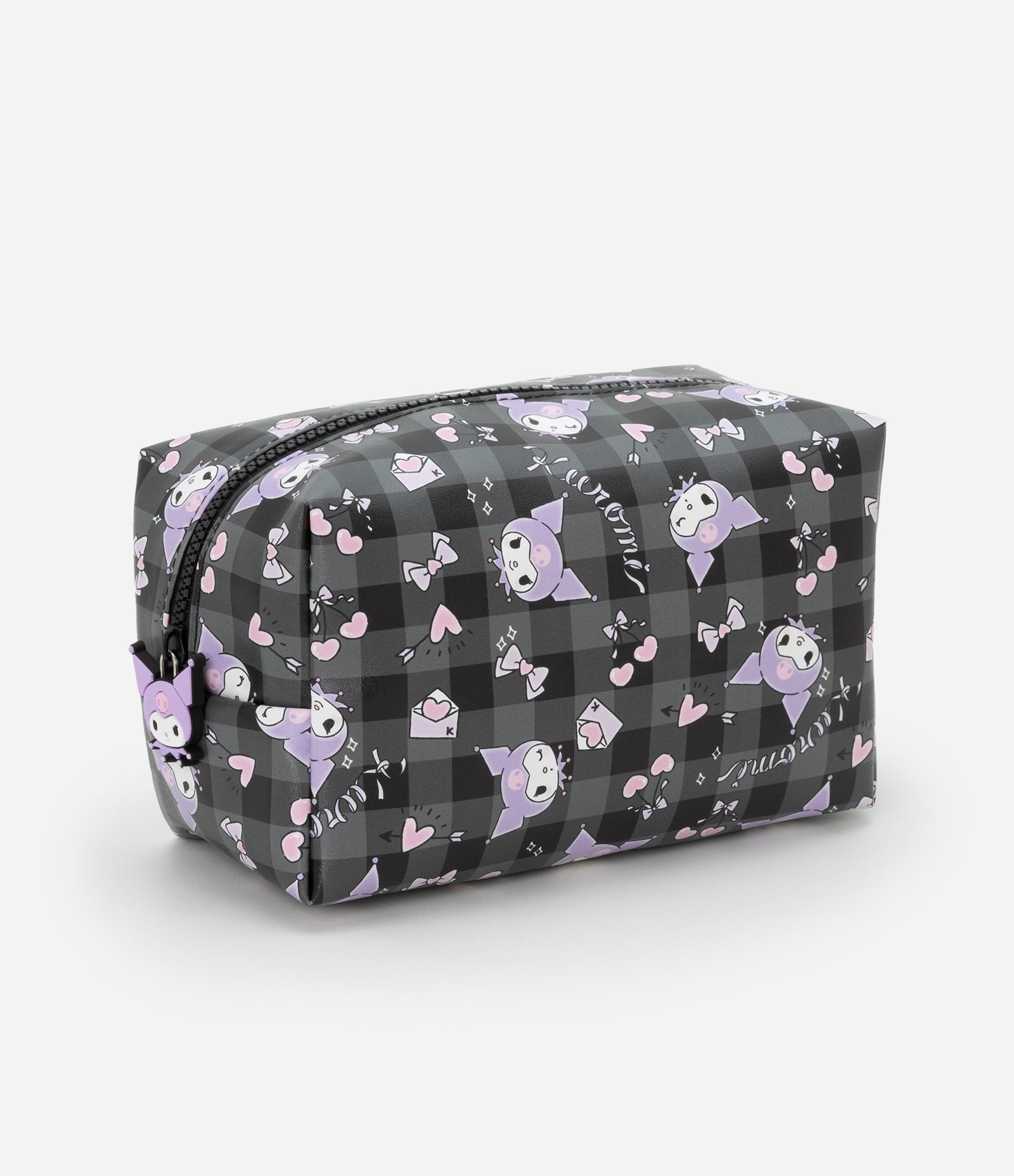 Nécessaire Retangular Media com Estampa Kuromi Preto 1