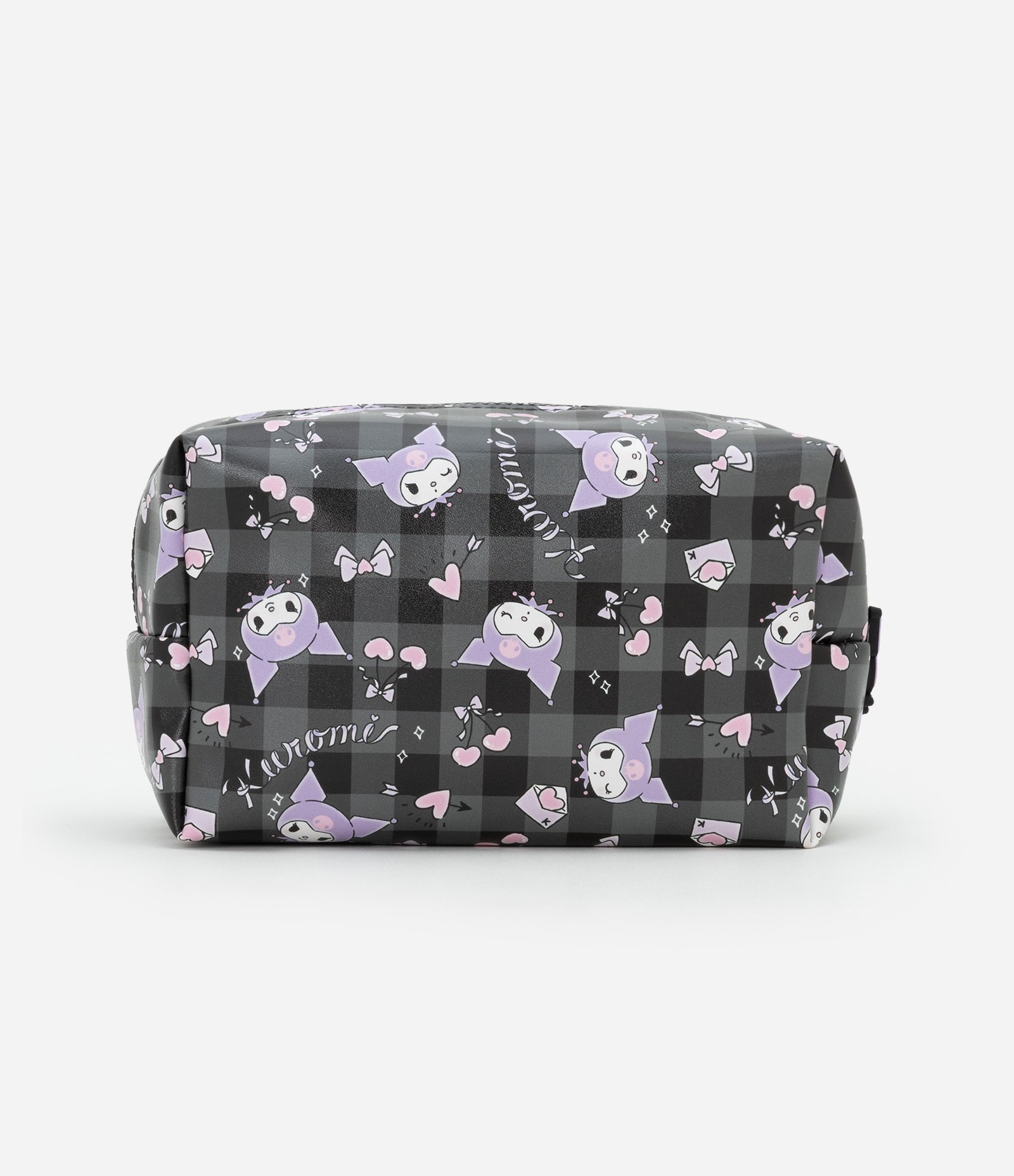 Nécessaire Retangular Media com Estampa Kuromi Preto 3